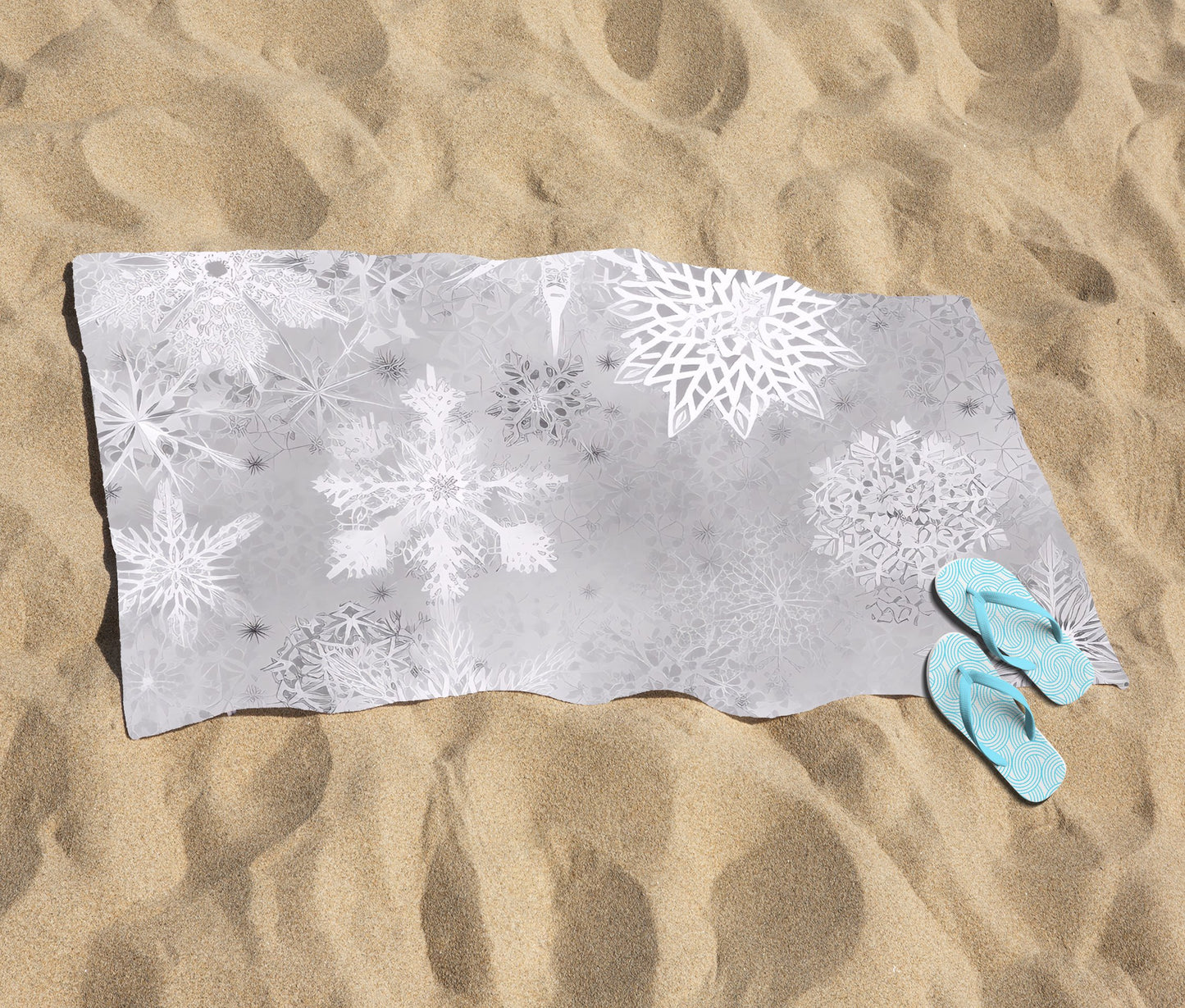 Slowflakes And Ice Beach Towel