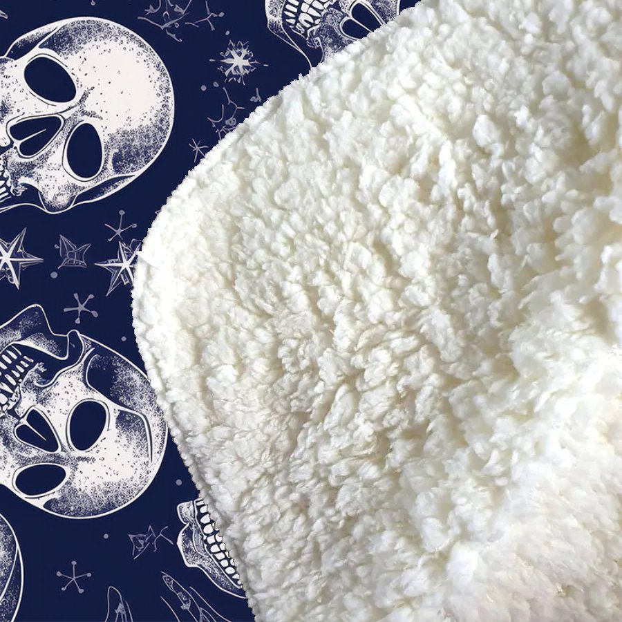 Evening Skulls And Stars Sherpa Blanket