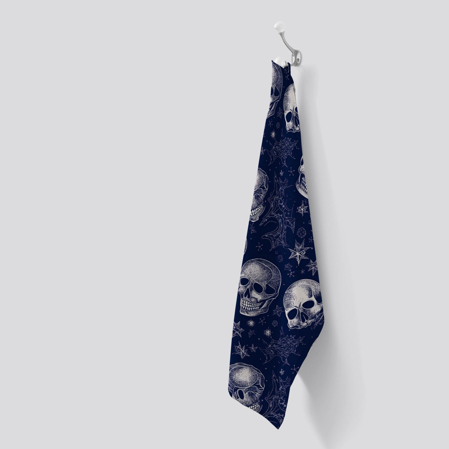 Evening Skulls And Stars Tea Towel
