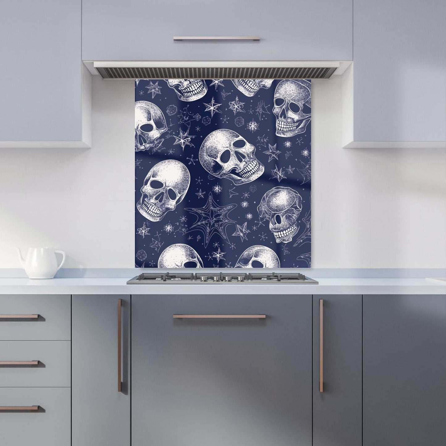 Evening Skulls And Stars Kitchen Splashback