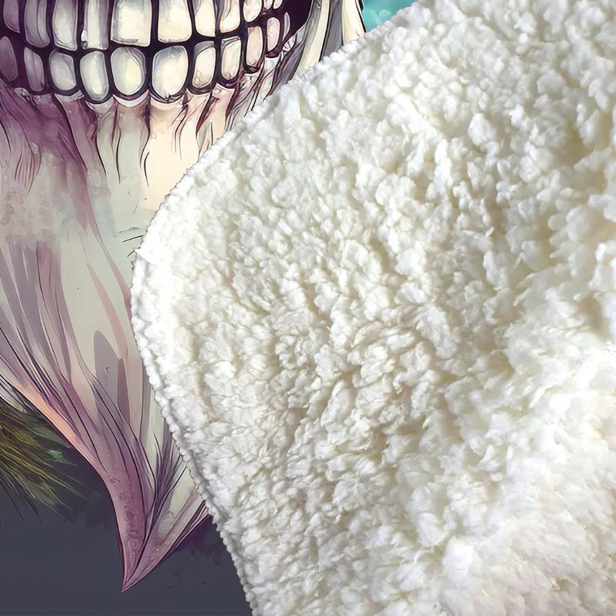 Santa Skull Splashart Sherpa Blanket