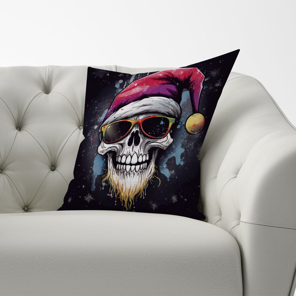 Happy Santa Skull Splashart Cushions