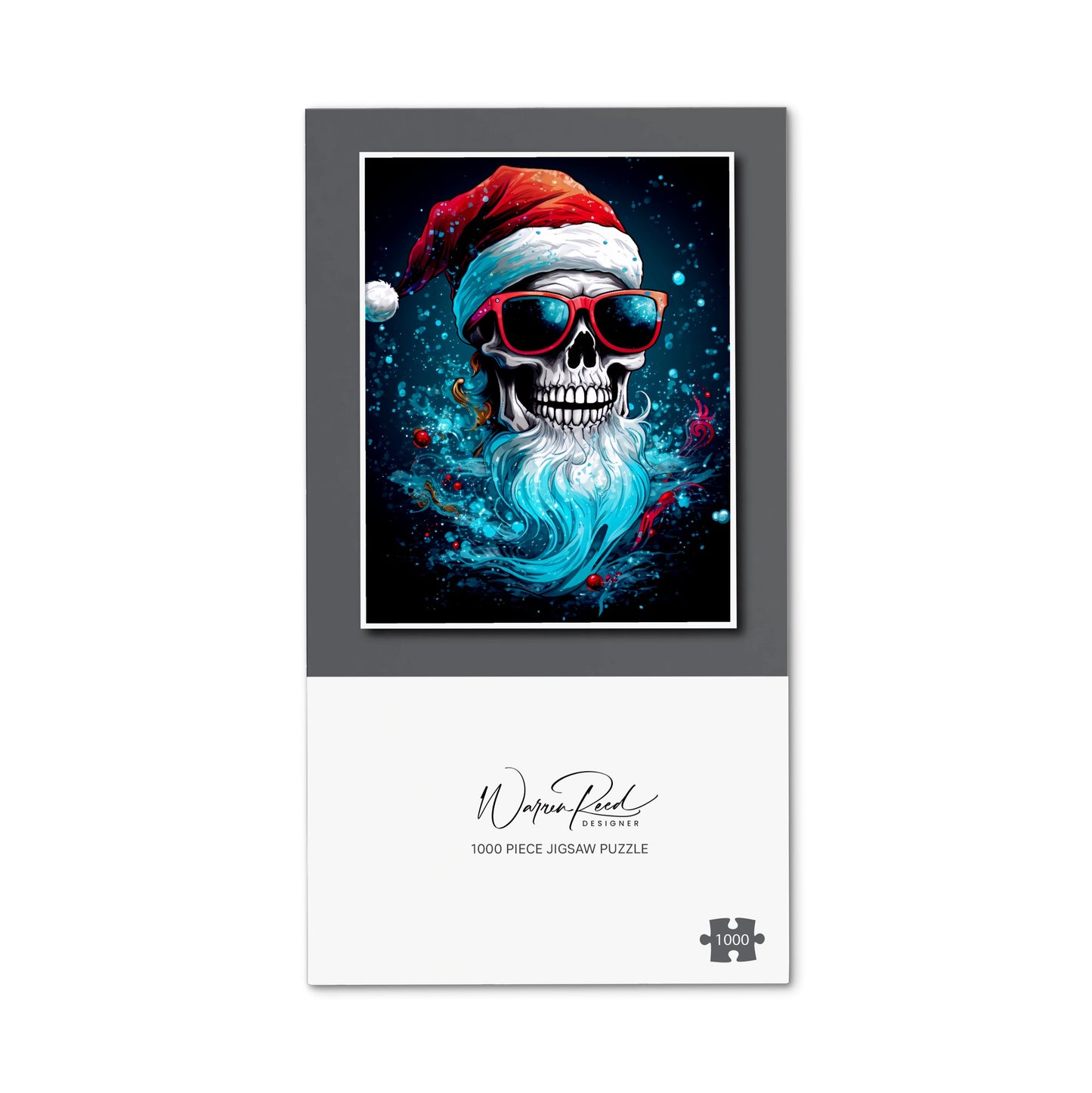 Magical Santa Hat Skull Splashart Jigsaw Puzzle