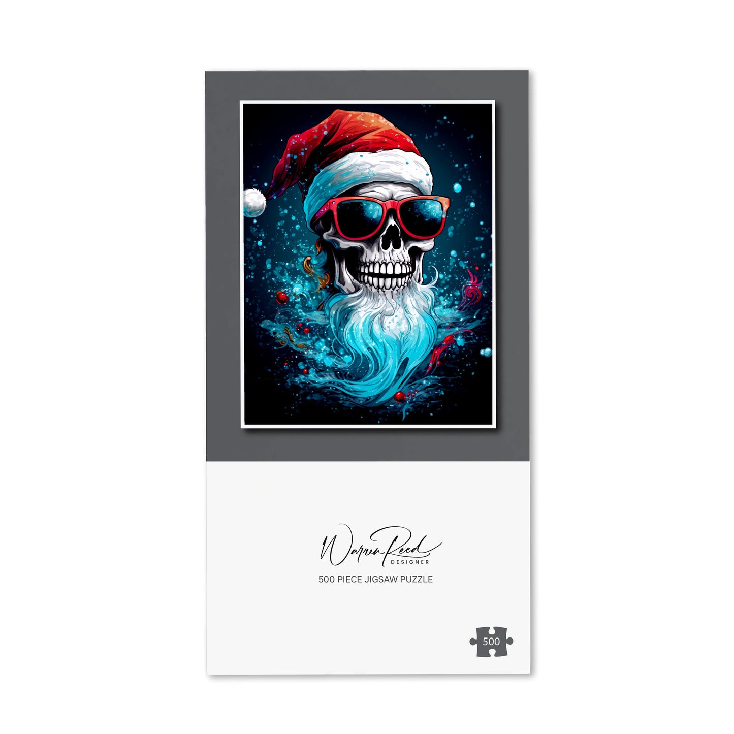 Magical Santa Hat Skull Splashart Jigsaw Puzzle