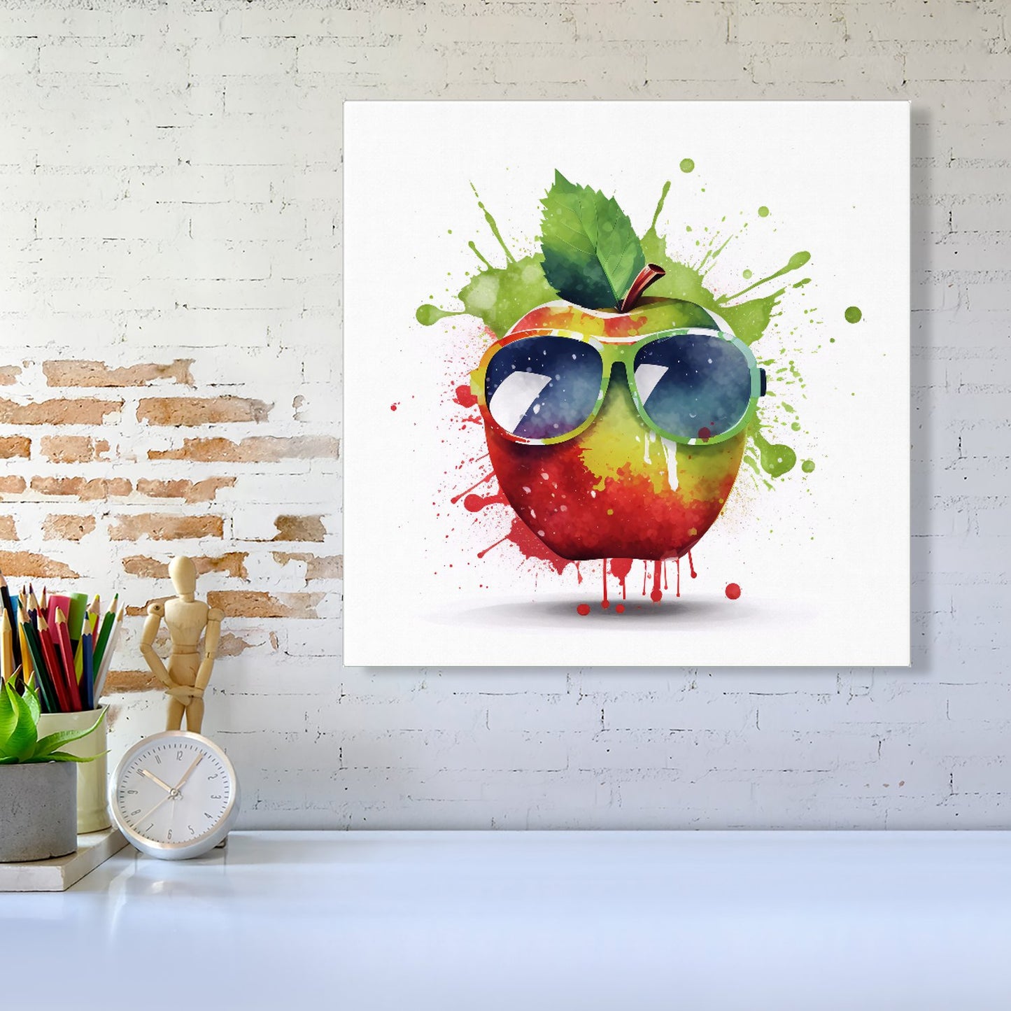 Apple In Glasses Splashart Canvas