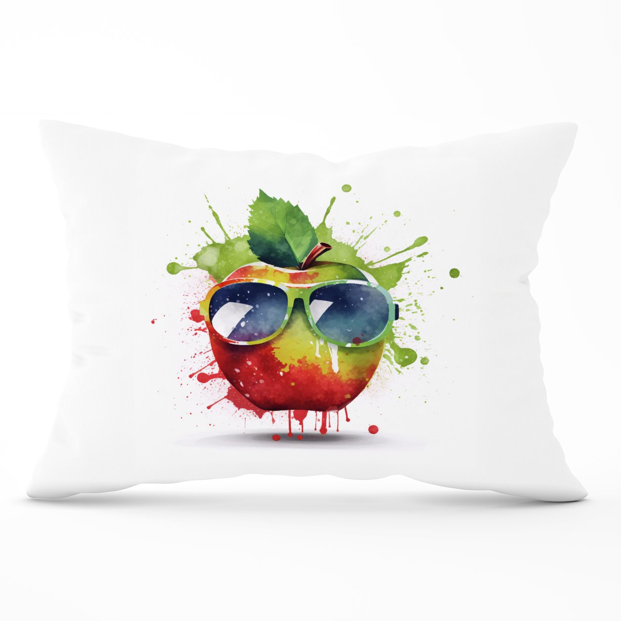 Apple In Glasses Splashart Cushions