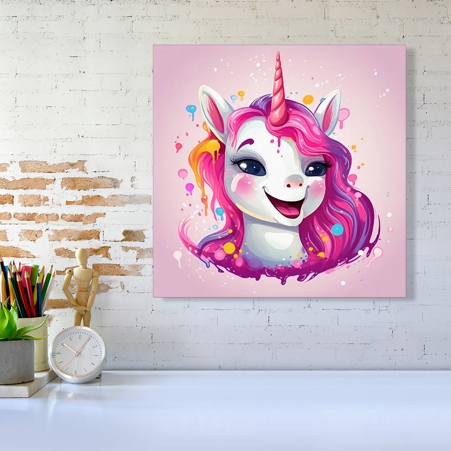 Happy Unicorn Splashart Canvas