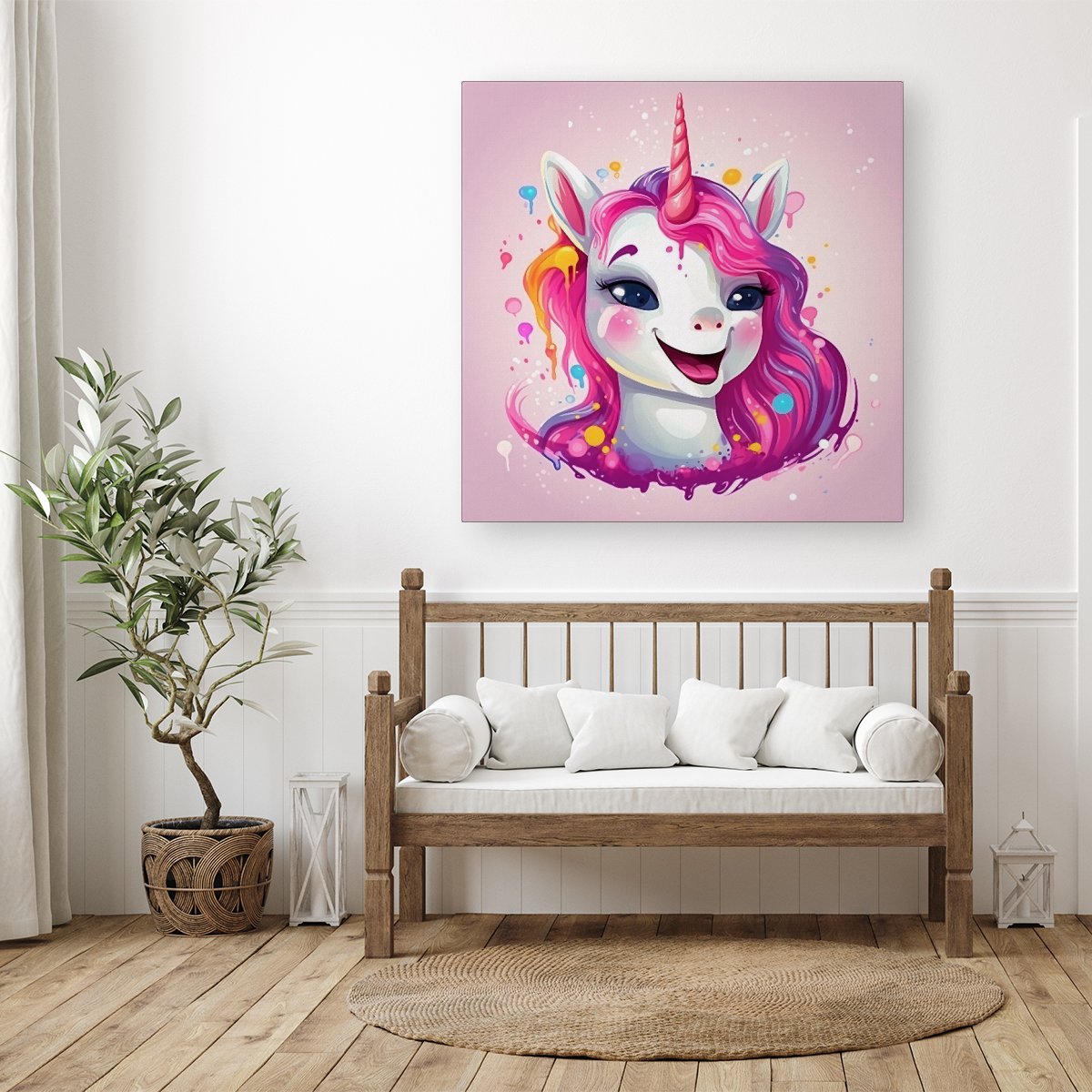 Happy Unicorn Splashart Canvas