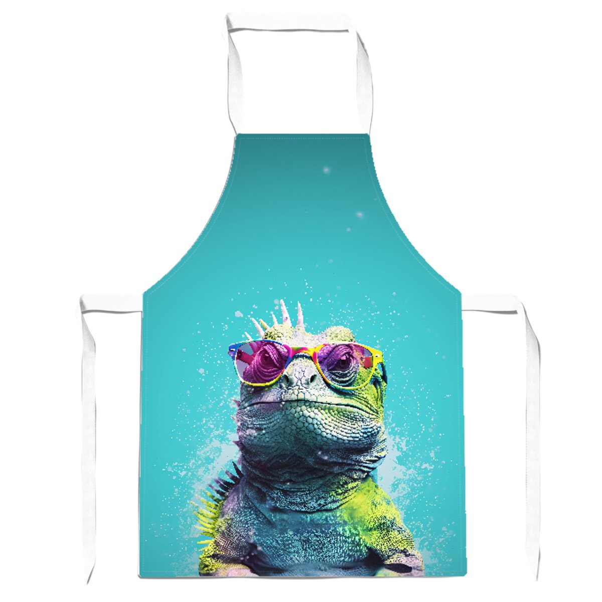Inquisitive Splashart Iguana Apron