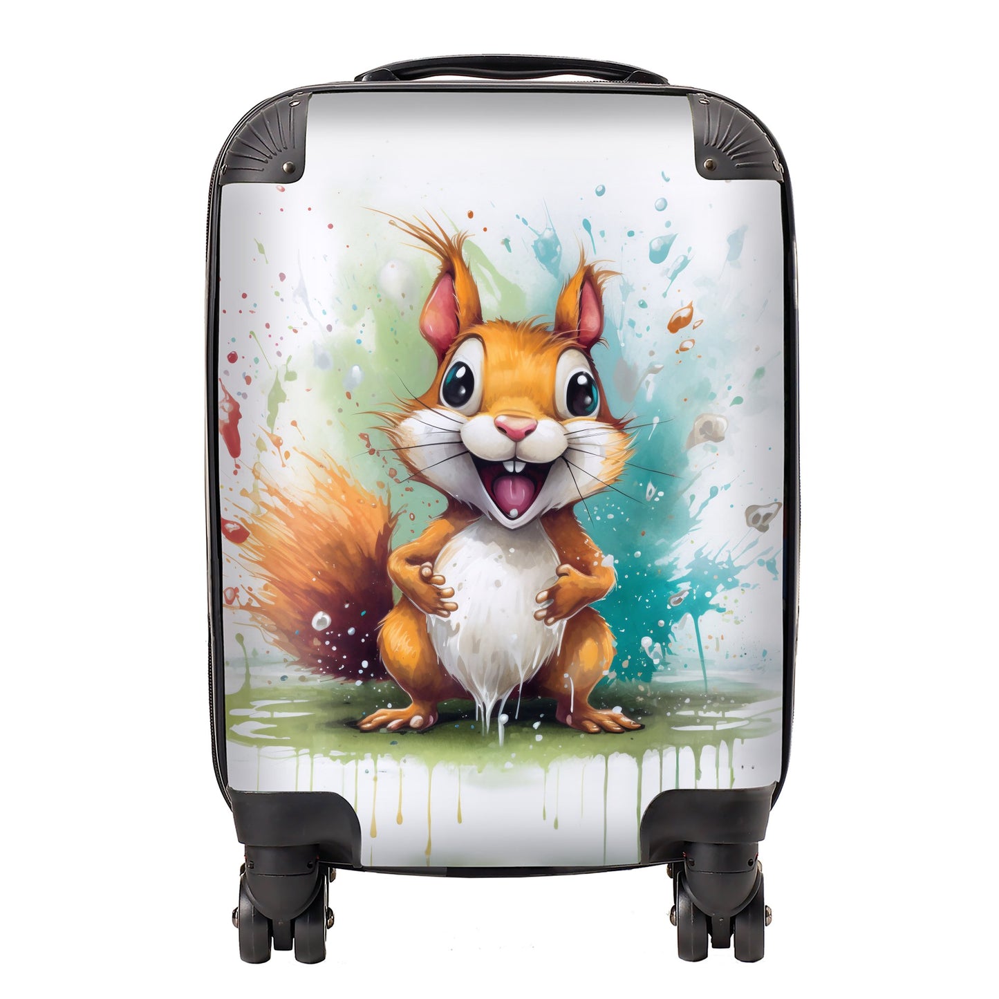 Happy Splashart Squirrel Suitcase
