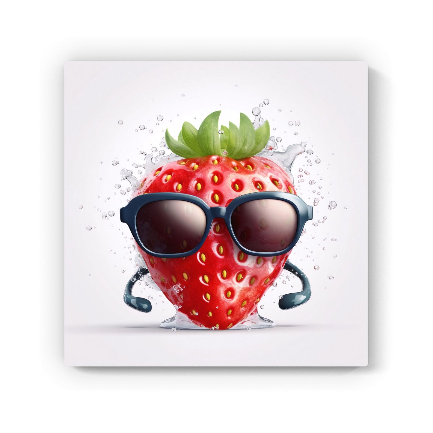 Strawberry In Glasses Canvas