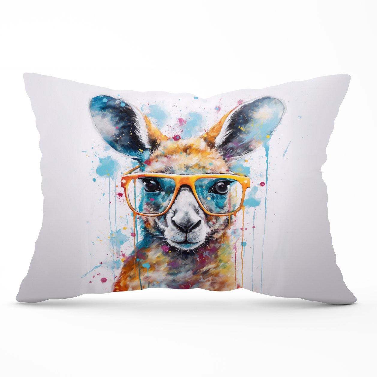 Splashart Kangaroo In Glasses Cushions