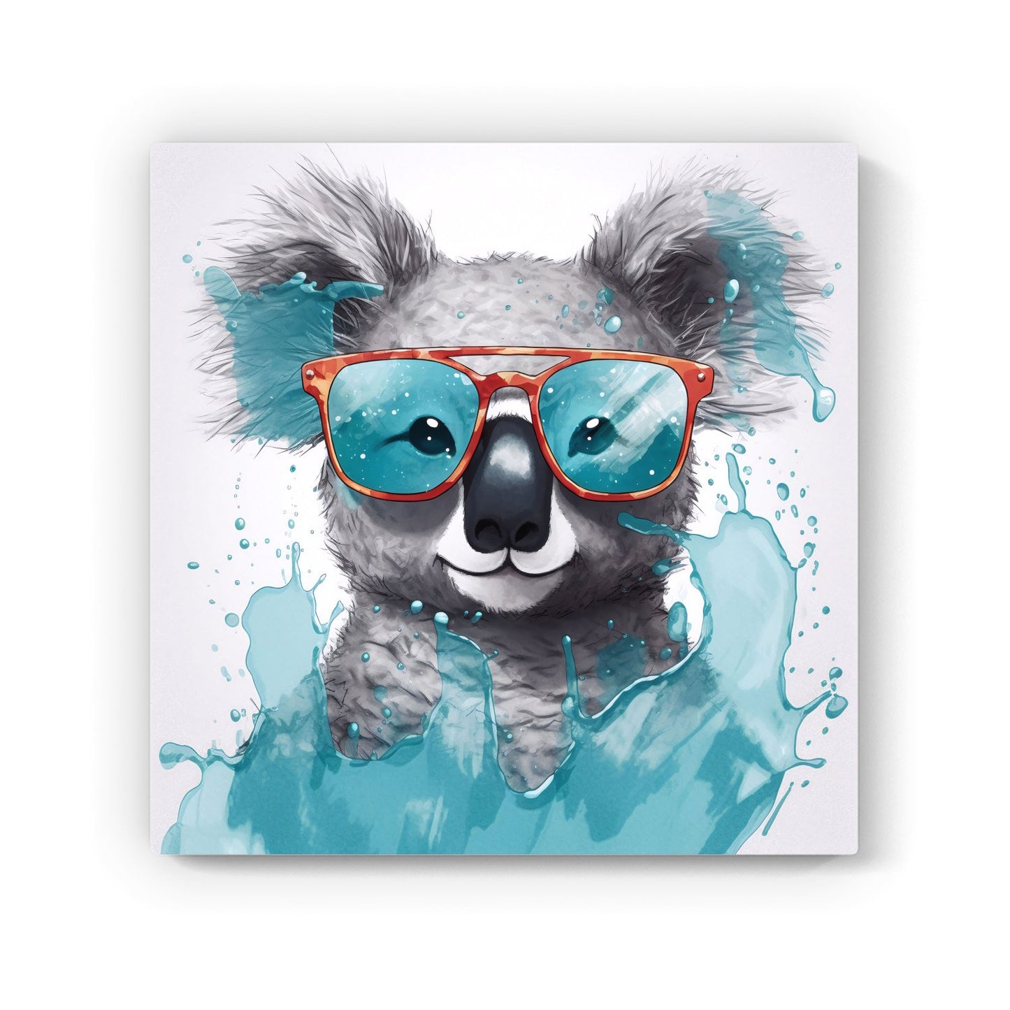 Splashart Koala In Glasses Canvas