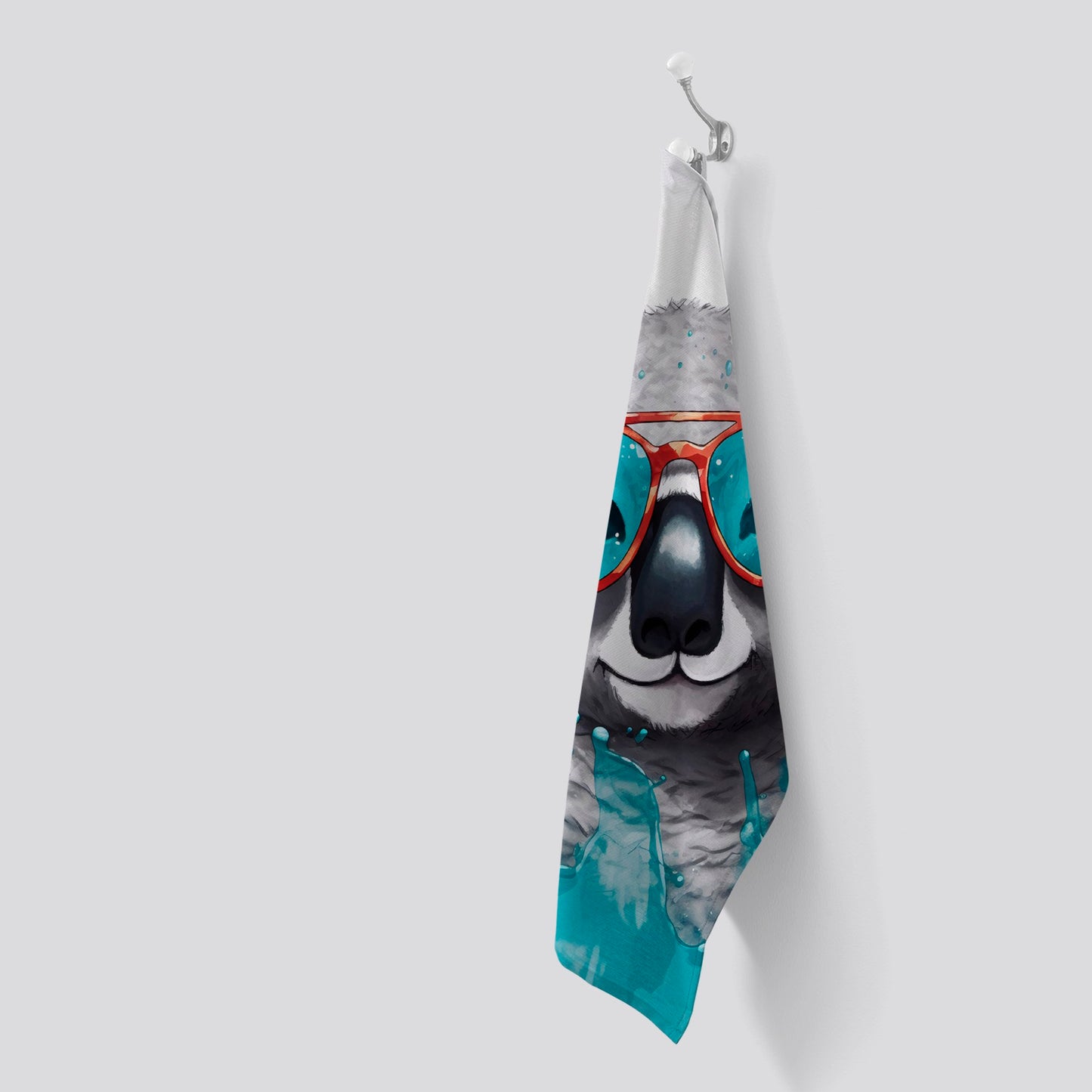 Splashart Koala In Glasses Tea Towel