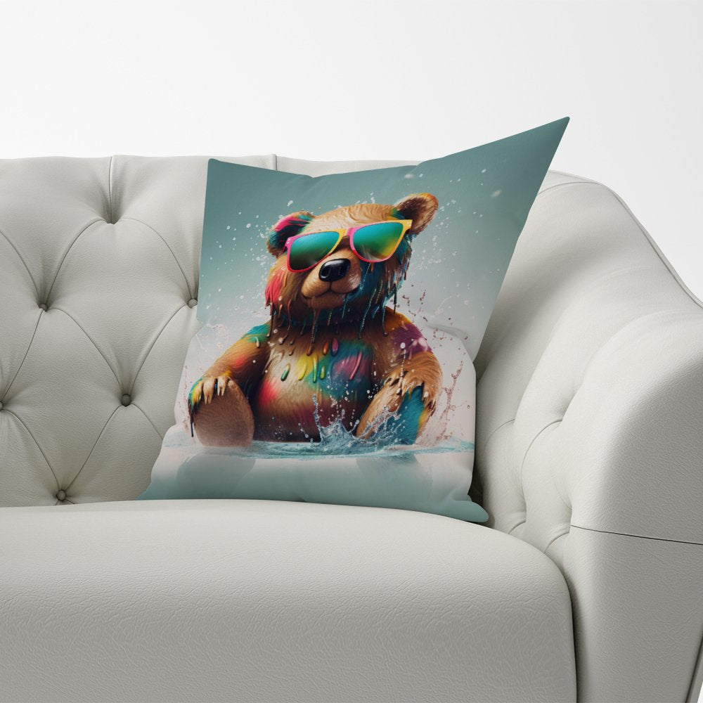 Splashart Bear In Glasses Cushions