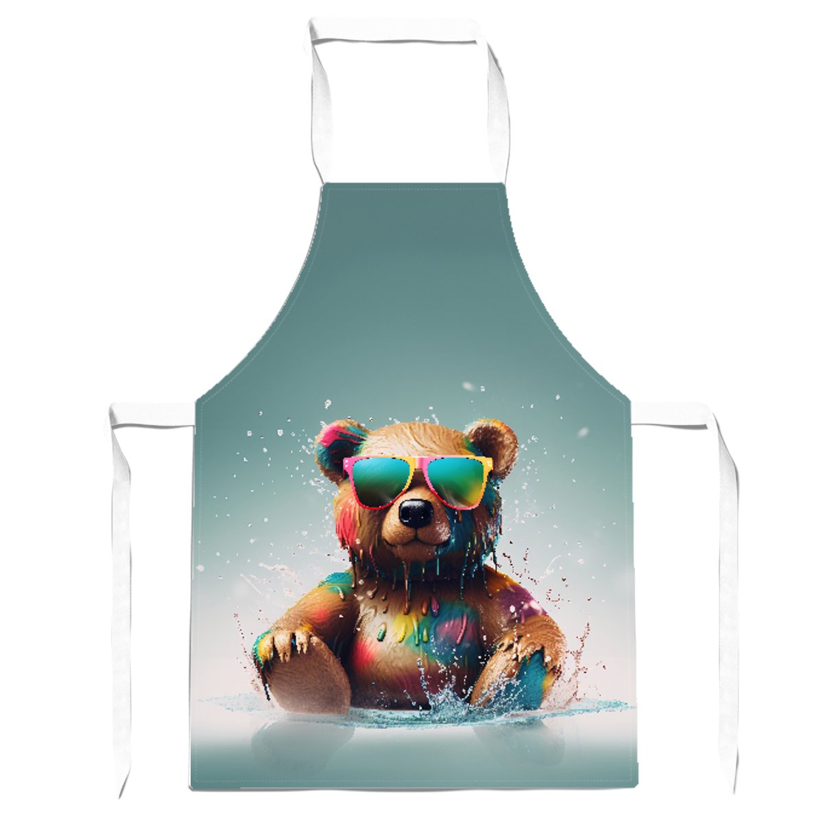 Splashart Bear In Glasses Apron