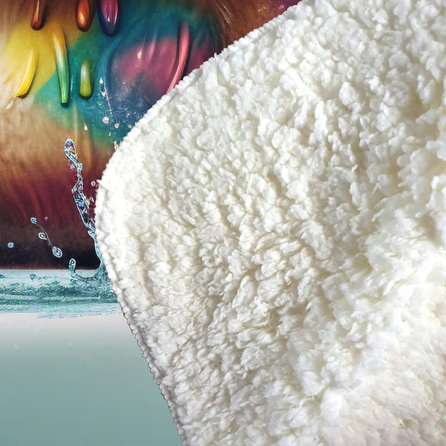 Splashart Bear In Glasses Sherpa Blanket