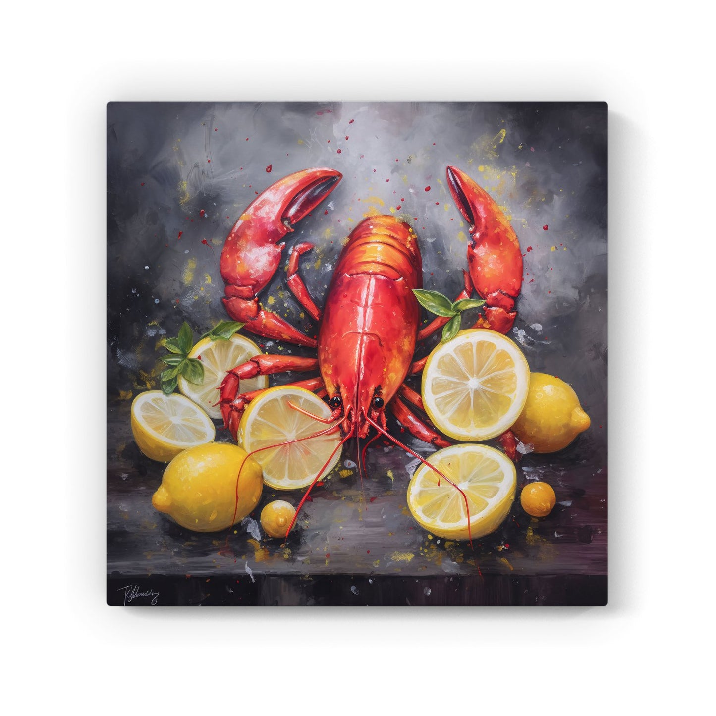 Lobster And Lemons Canvas