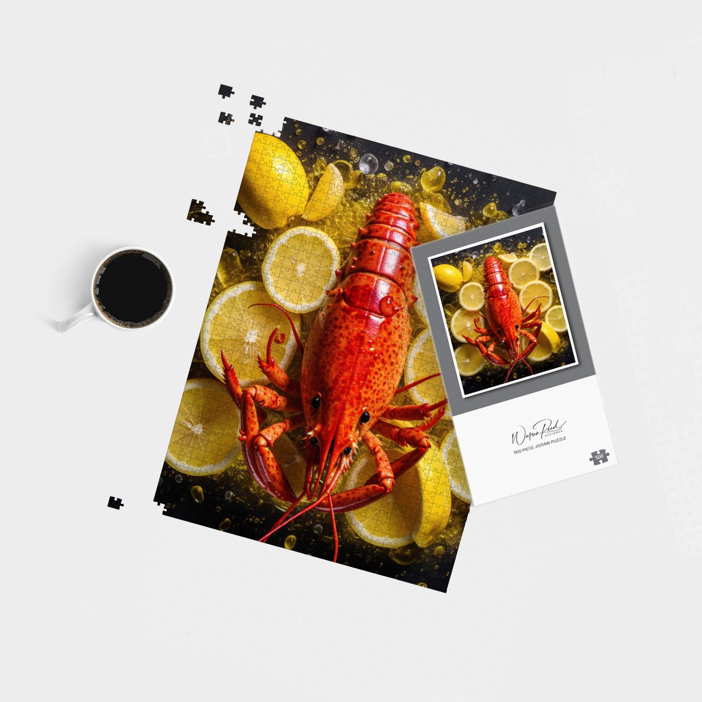 Lobster On Lemons Jigsaw Puzzle