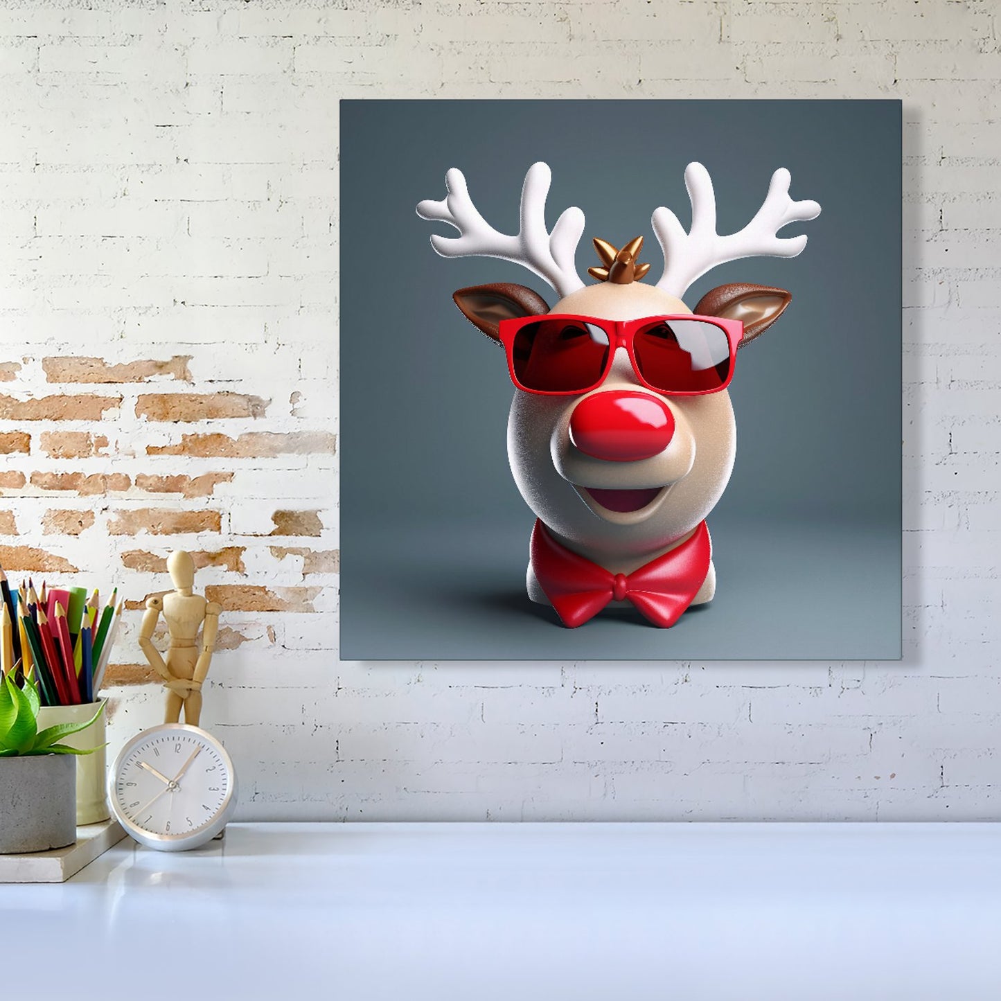 Rudolph In Red Glasses Canvas