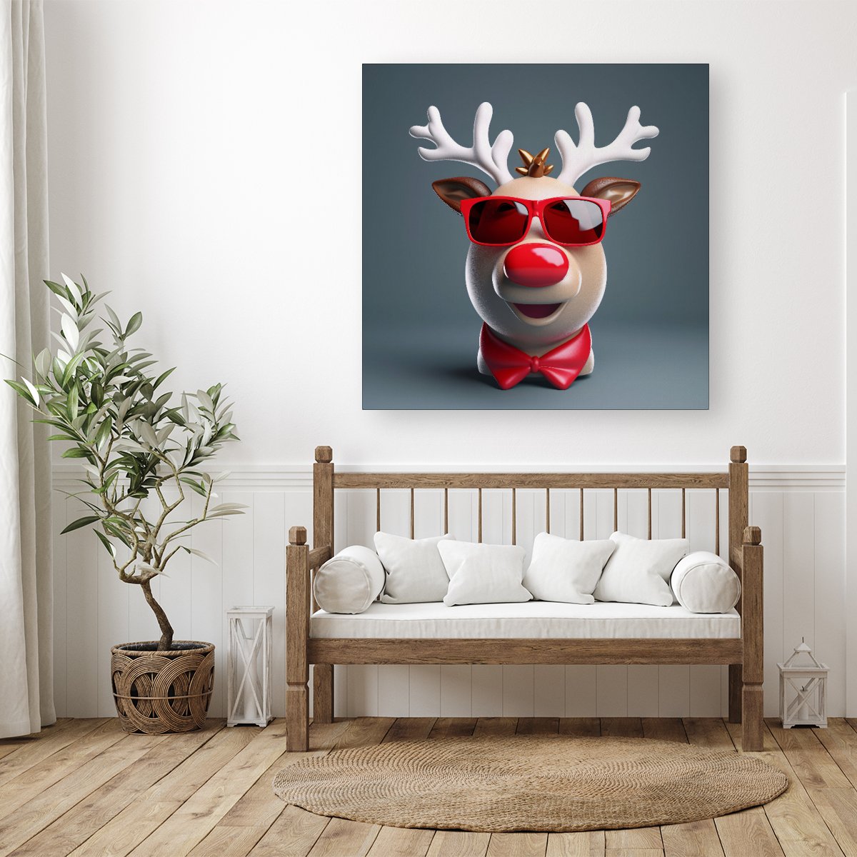 Rudolph In Red Glasses Canvas
