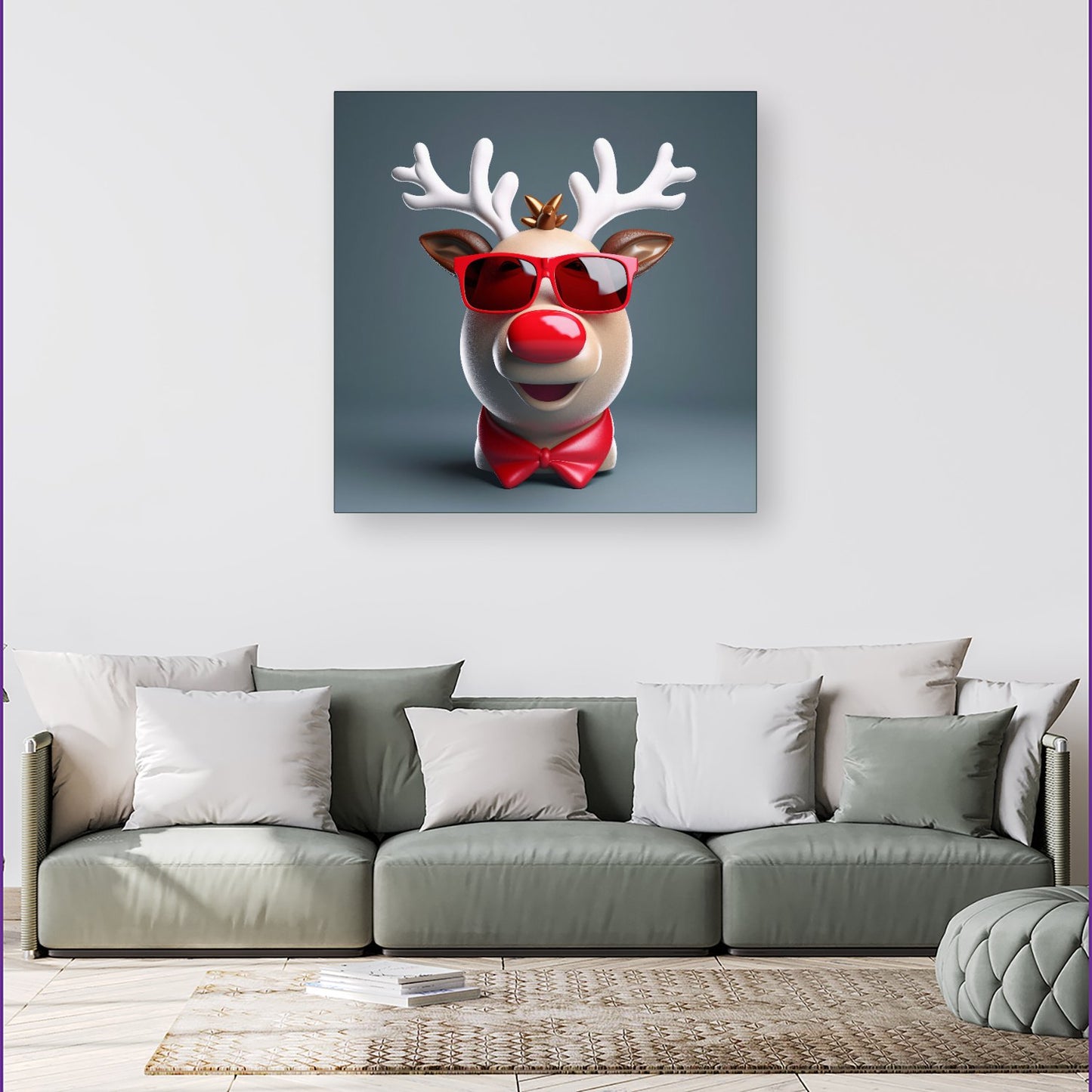 Rudolph In Red Glasses Canvas