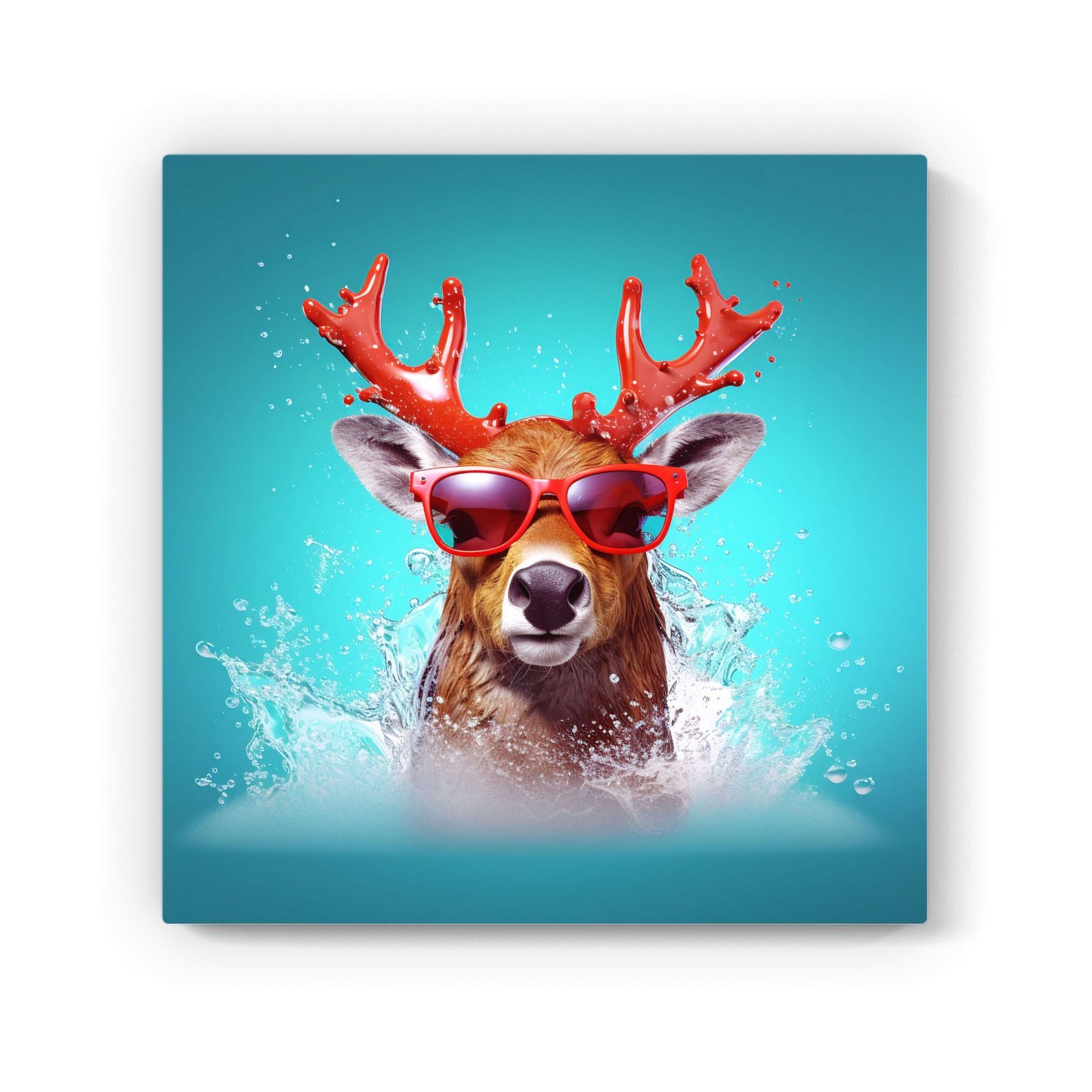 Rudolph With Reed Antlers Canvas