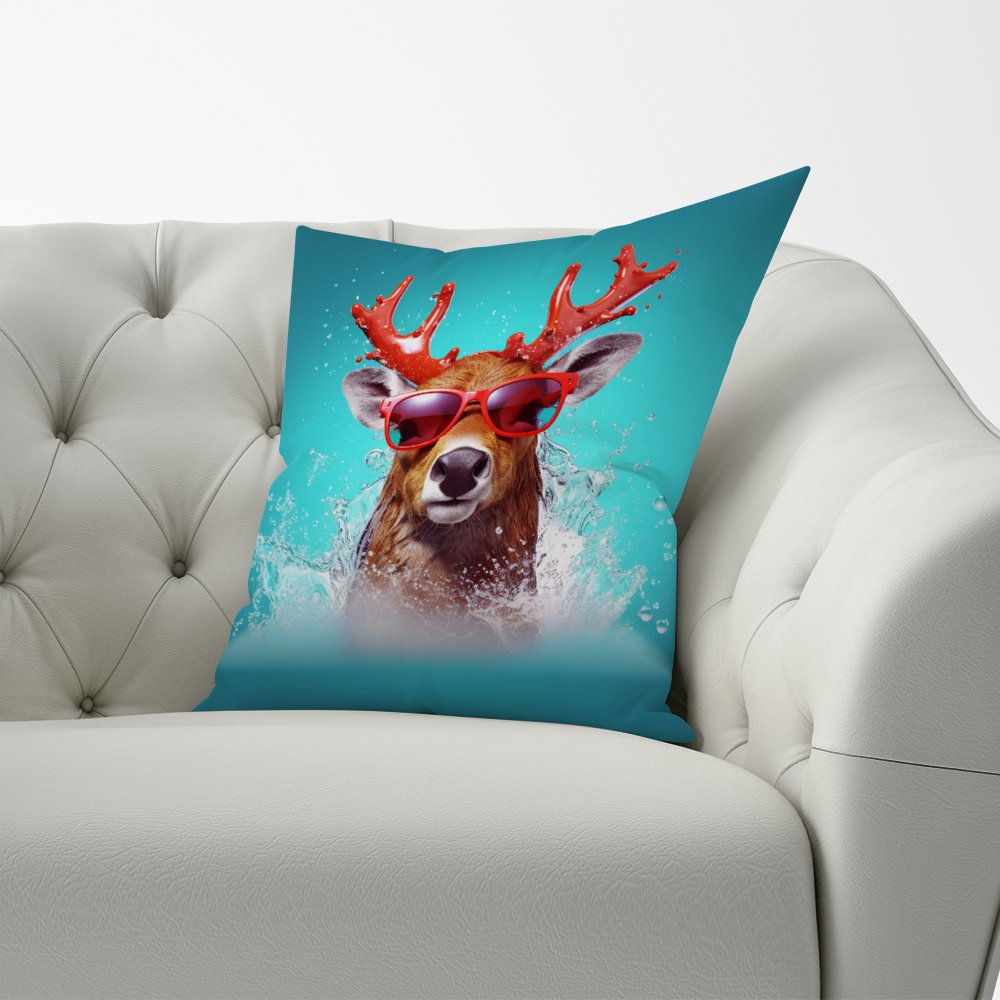 Rudolph With Reed Antlers Cushions