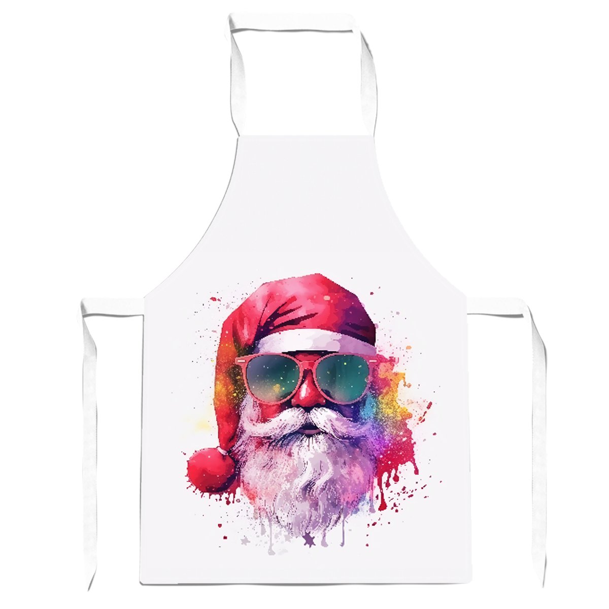 Splashart Santa In Glasses Apron