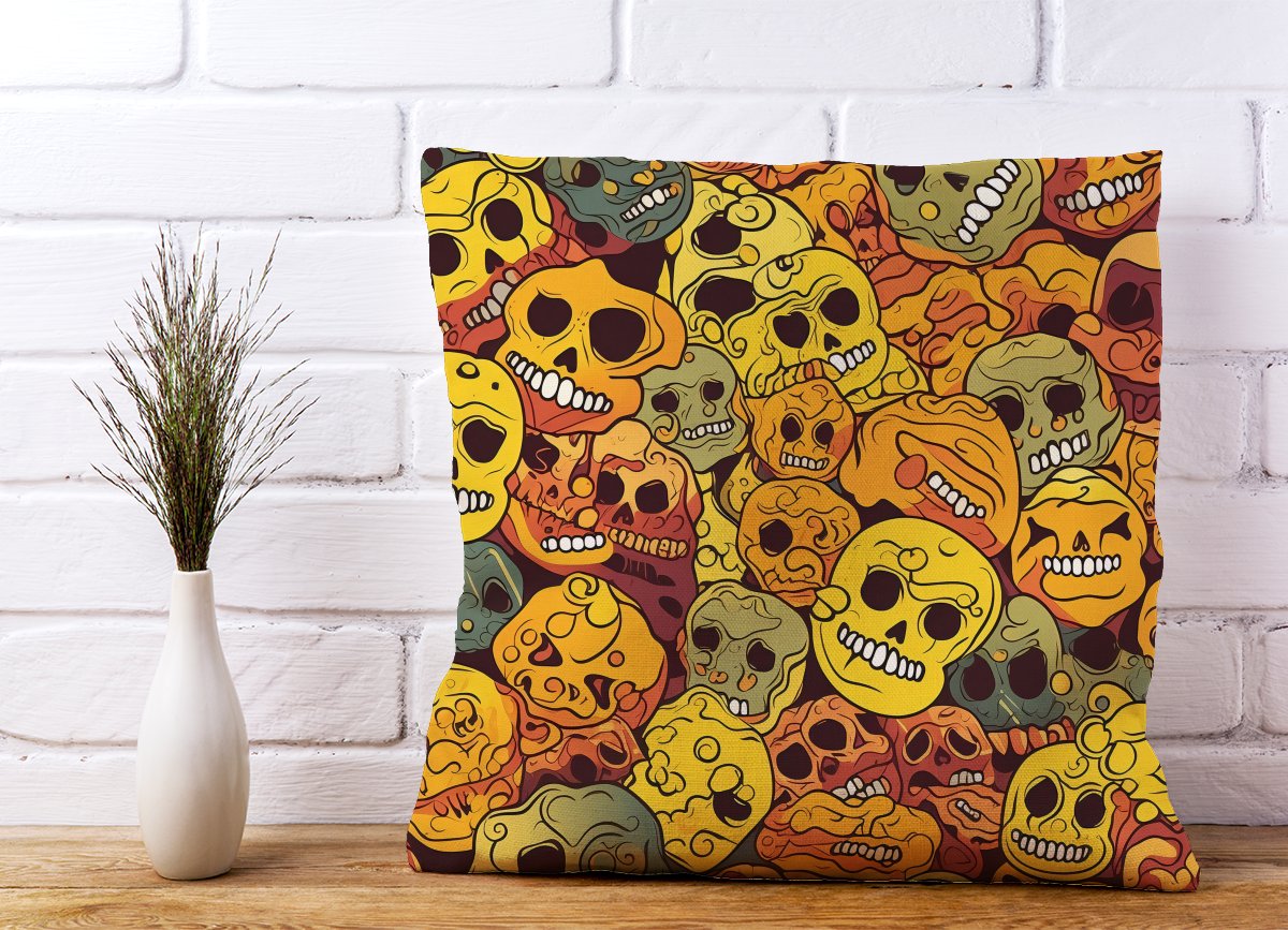 Autumnal Skulls Pattern Cushions