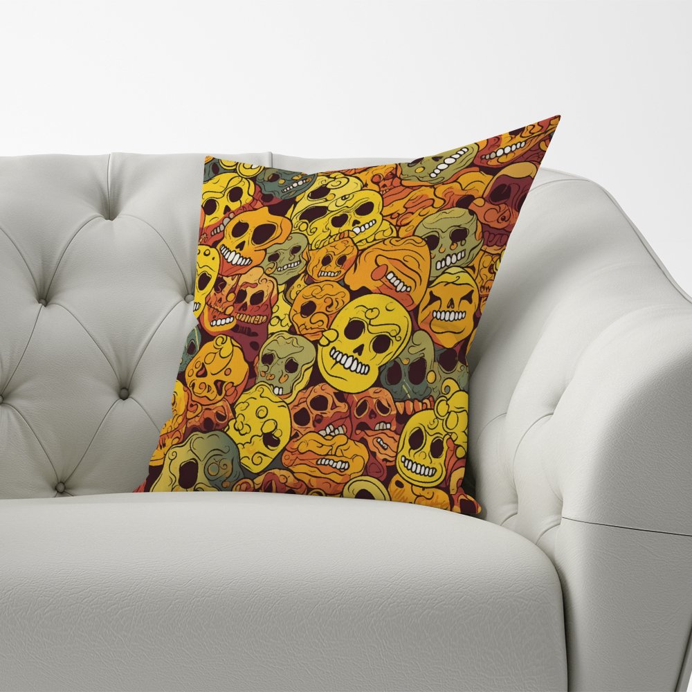 Autumnal Skulls Pattern Cushions