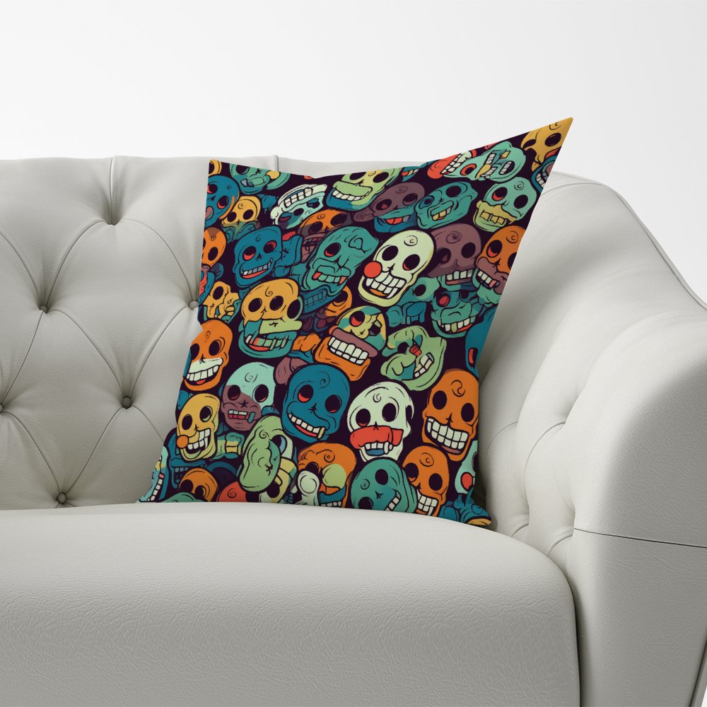 Smiling Skulls Pattern Cushions