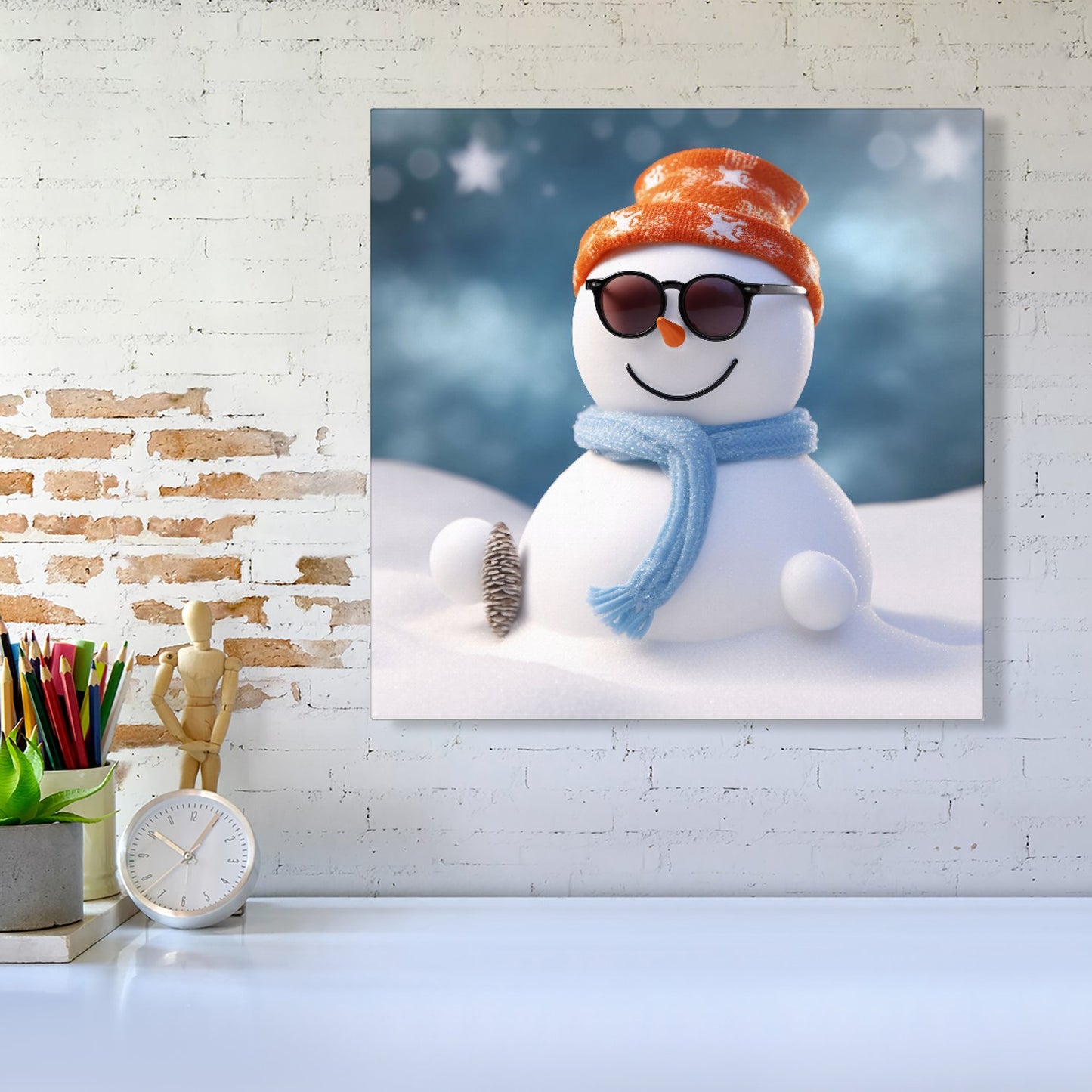 Smily Snowman Canvas