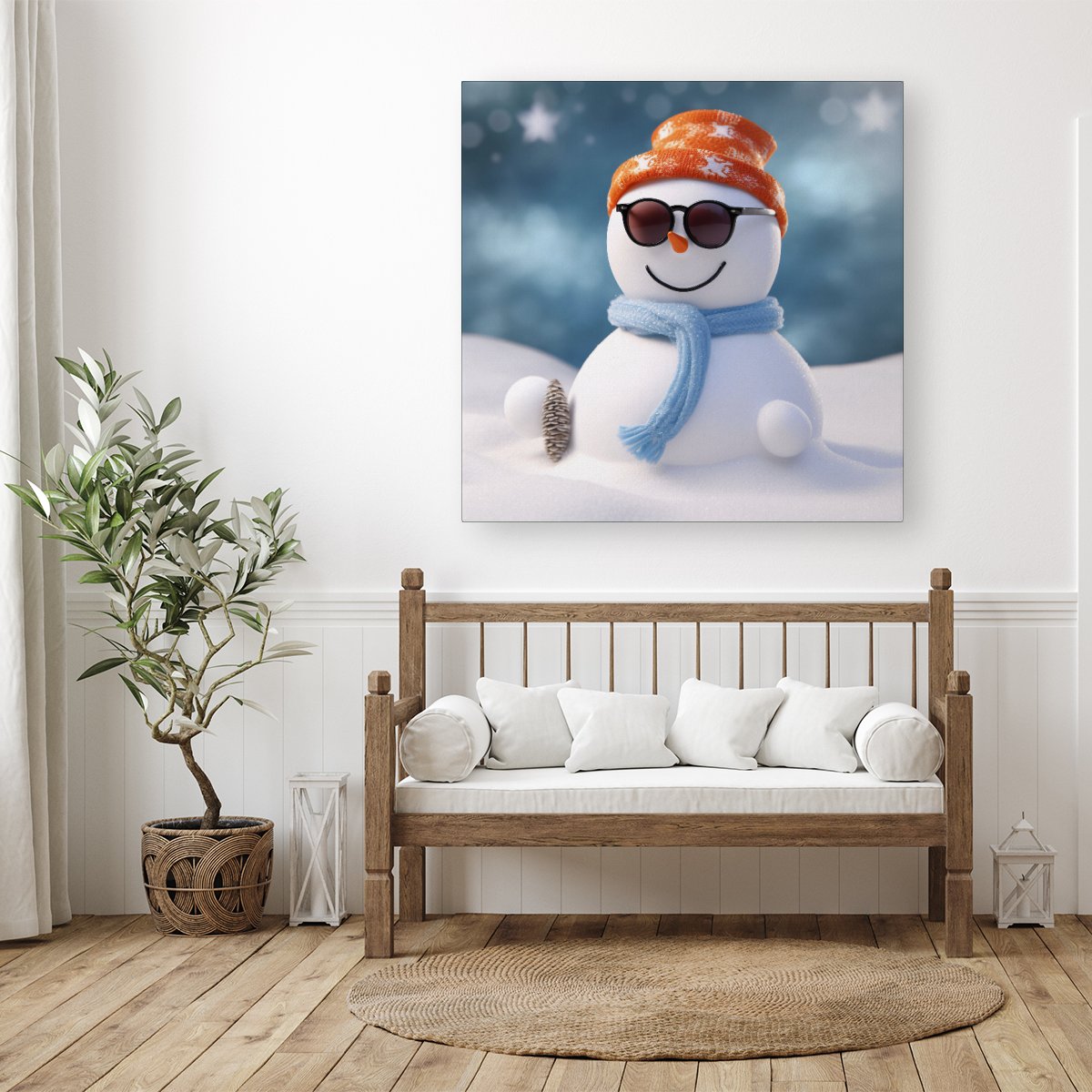 Smily Snowman Canvas