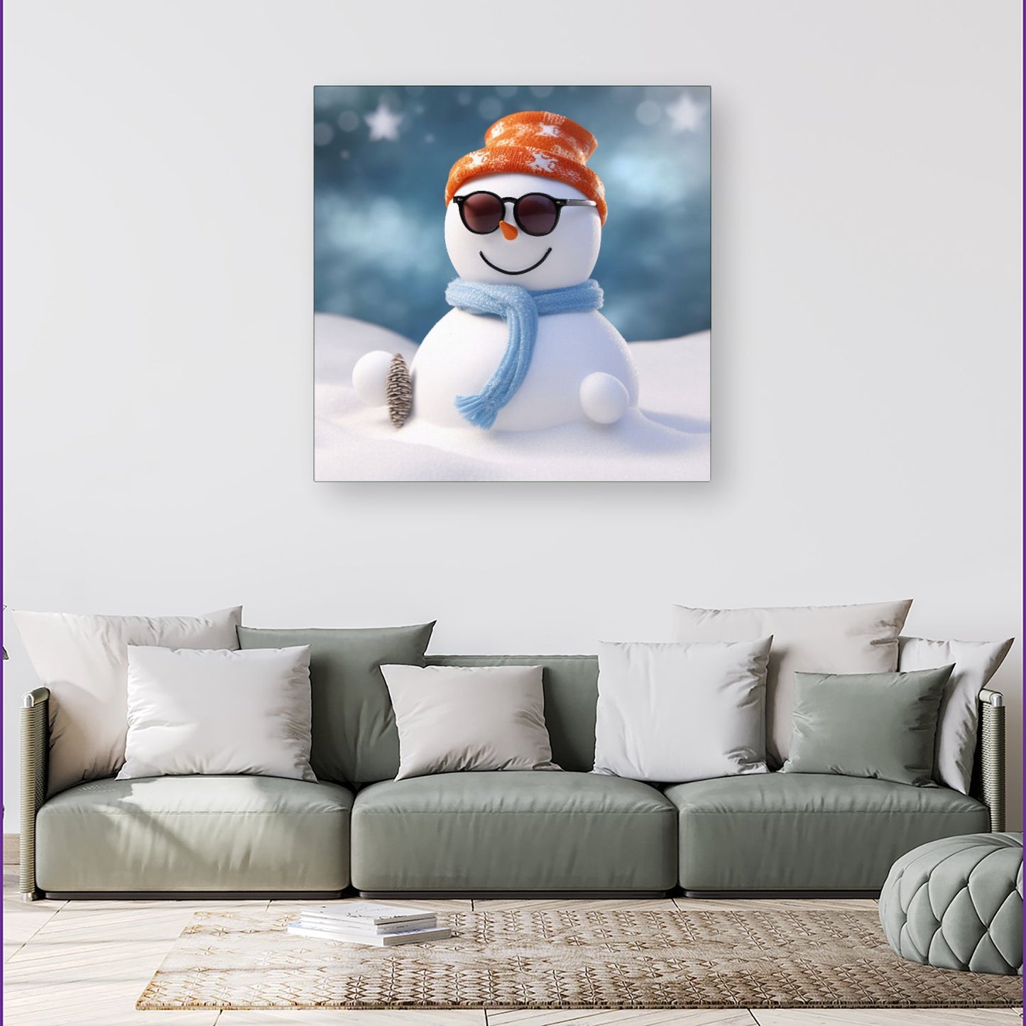 Smily Snowman Canvas