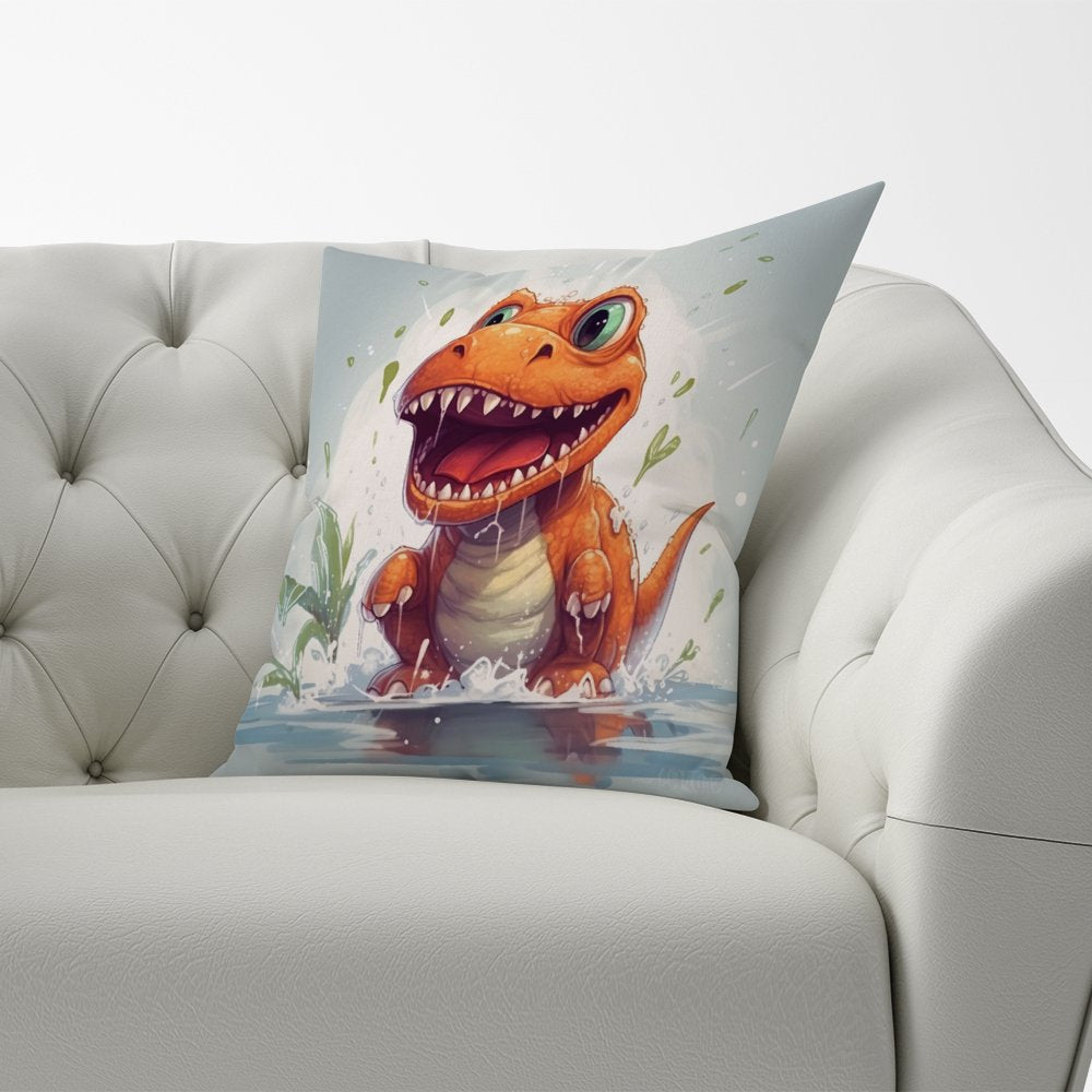 Dino Having A Splash Cushions