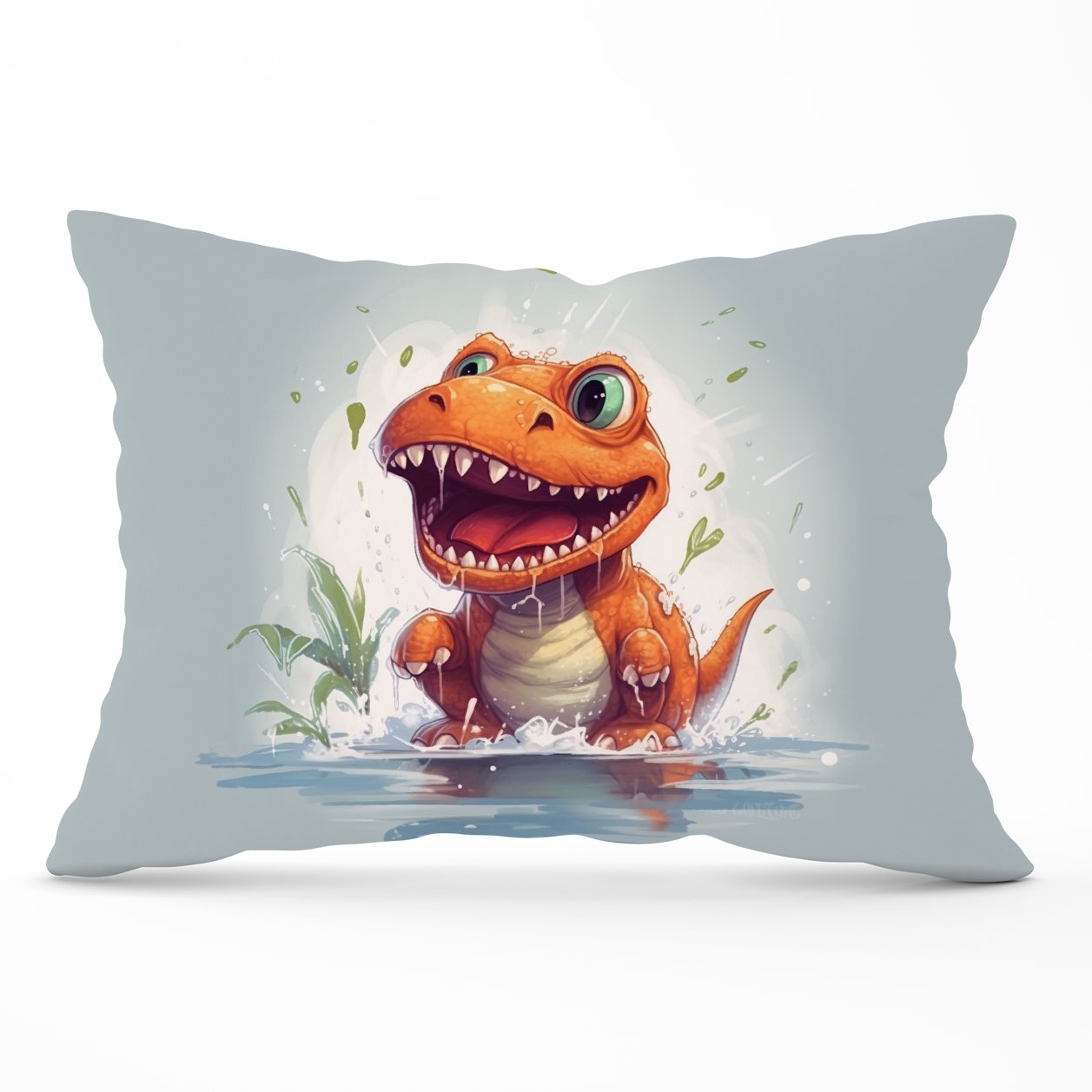 Dino Having A Splash Cushions