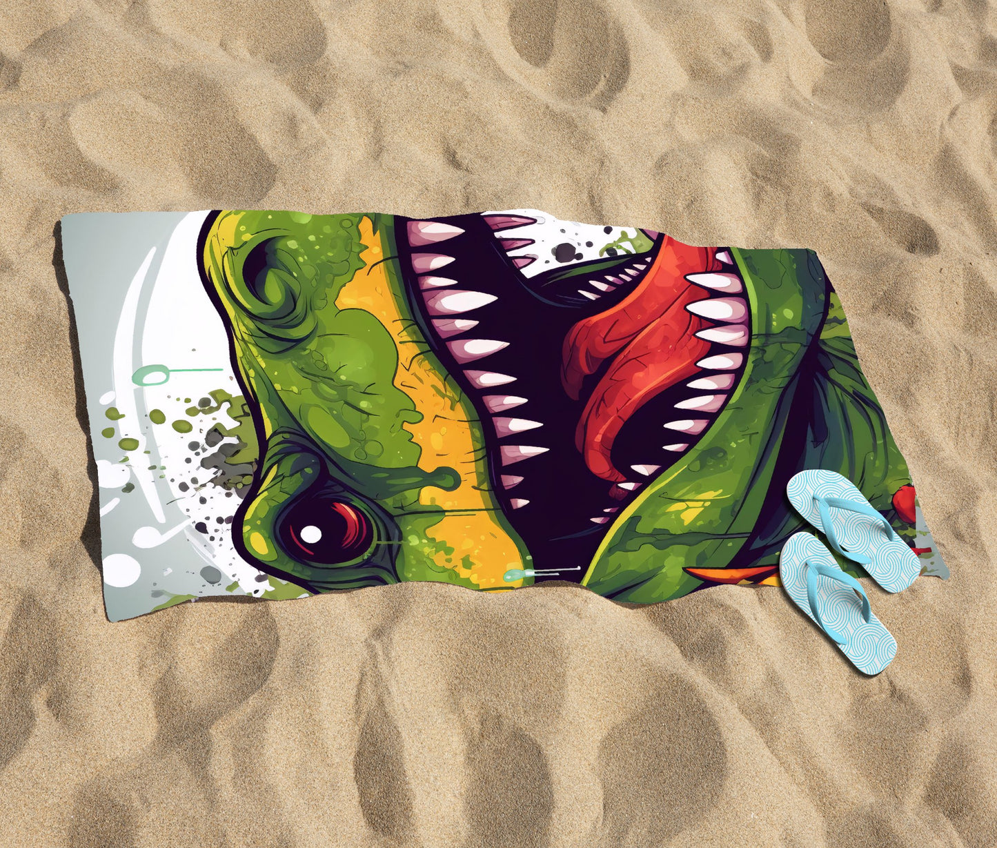 Laughing T-Rex Beach Towel
