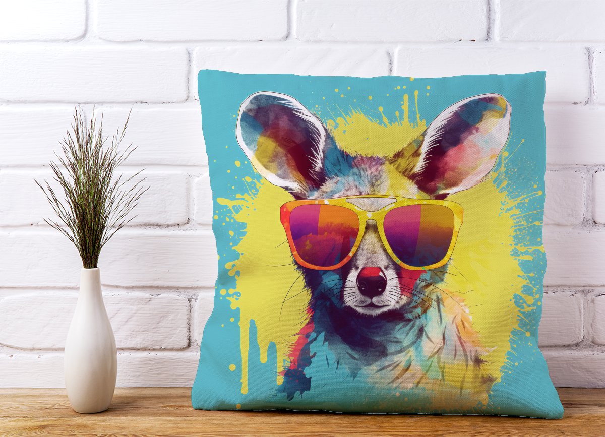 Splashart Wallaby In Glasses Cushions