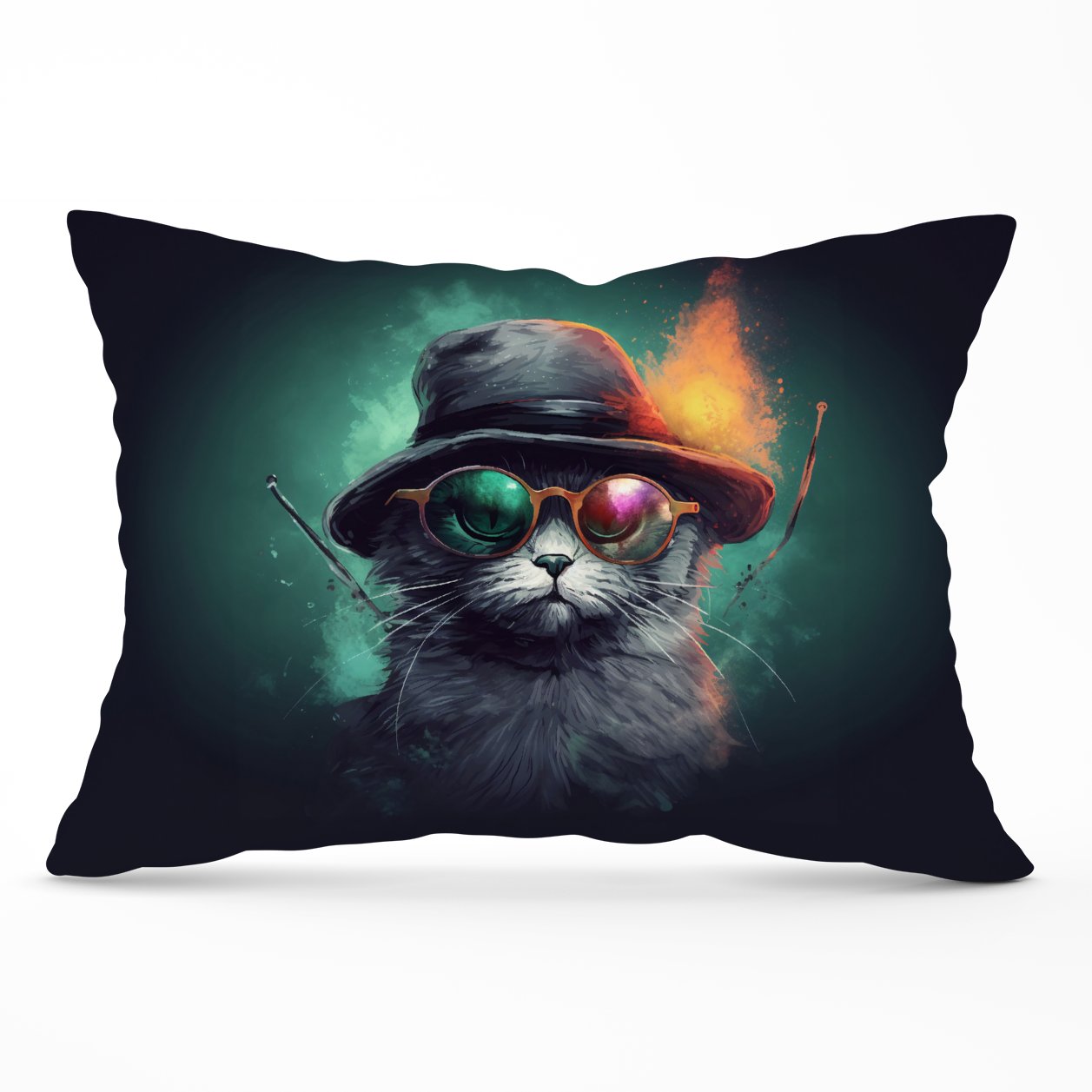 Fiery Cat In A Hat Cushions