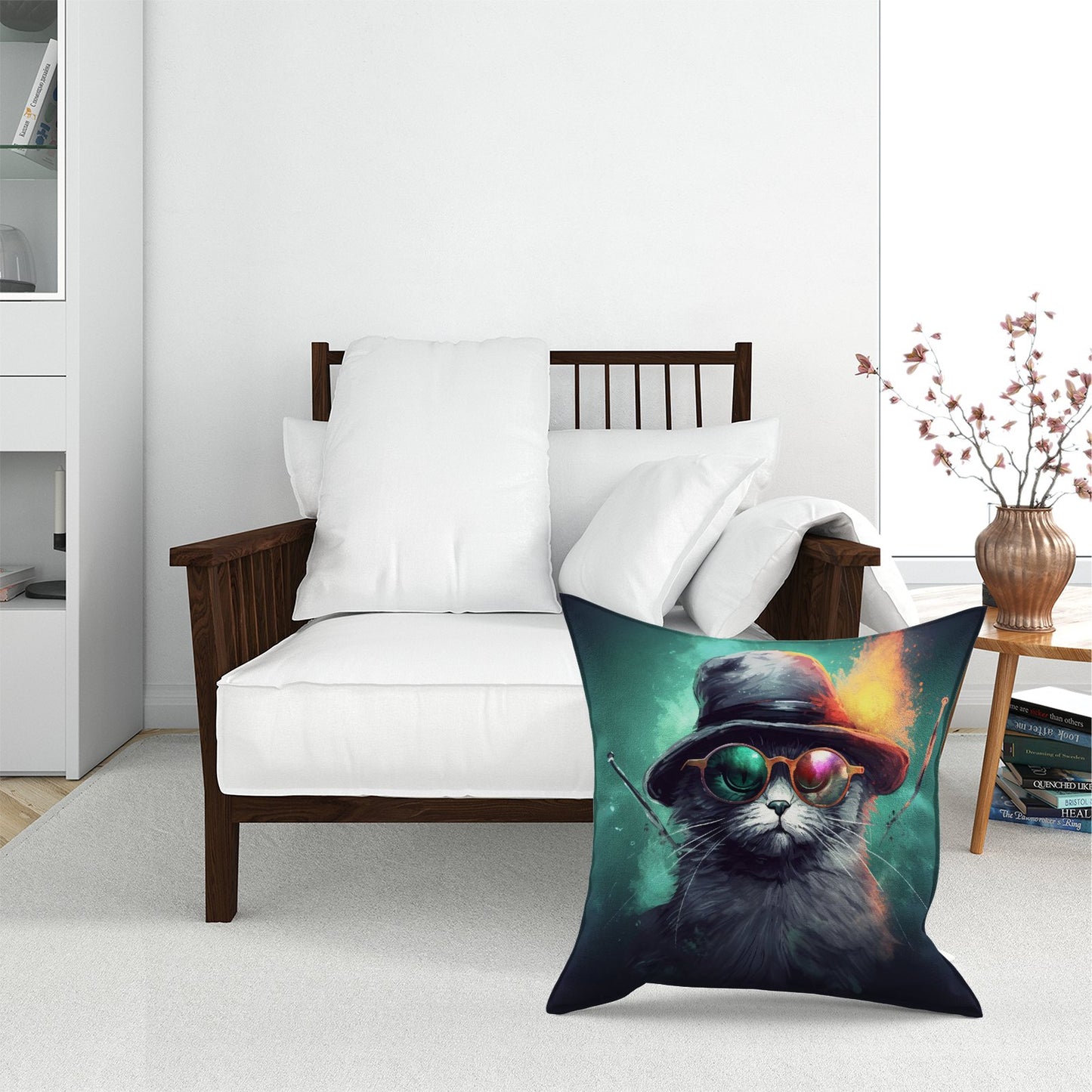 Fiery Cat In A Hat Pet Bed