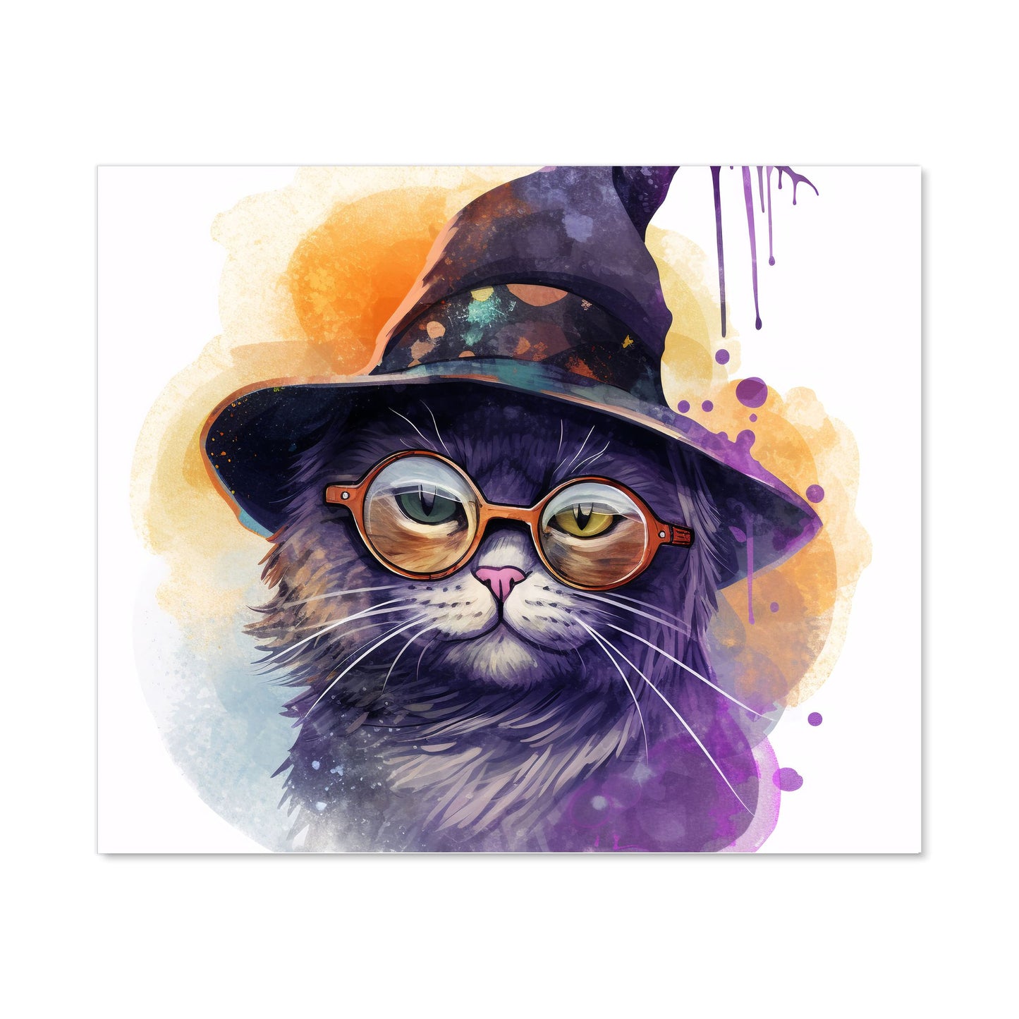 Splashart Cat In A Witches Hat Kitchen Splashback