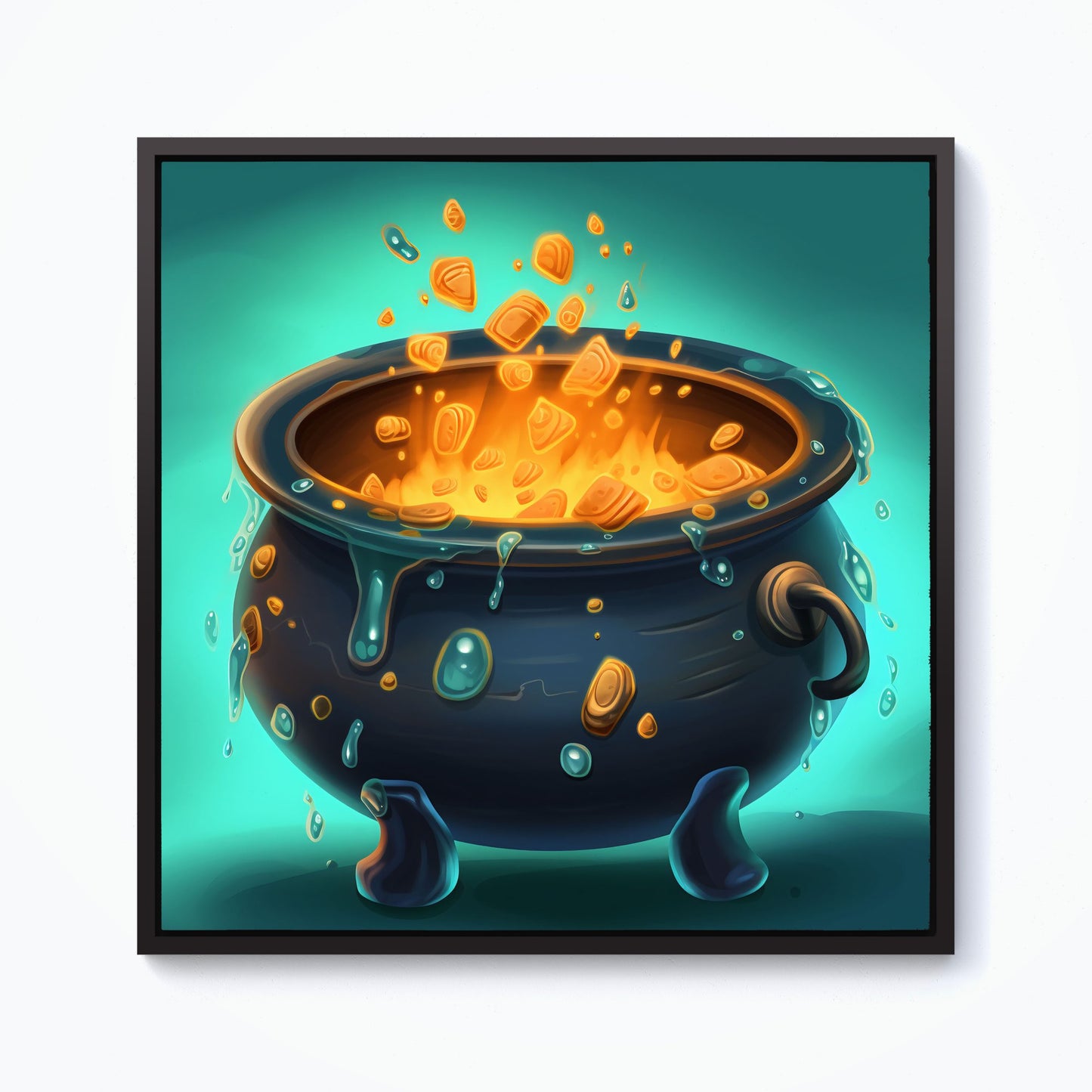 Bubbling Cauldron Splashart Framed Canvas