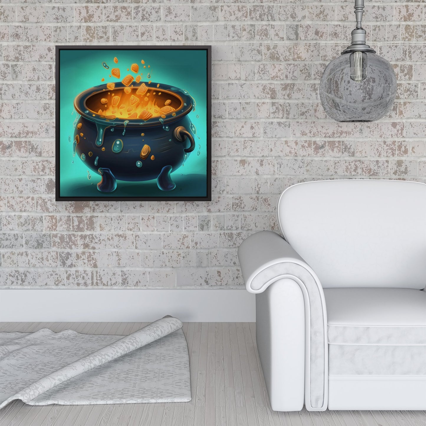 Bubbling Cauldron Splashart Framed Canvas