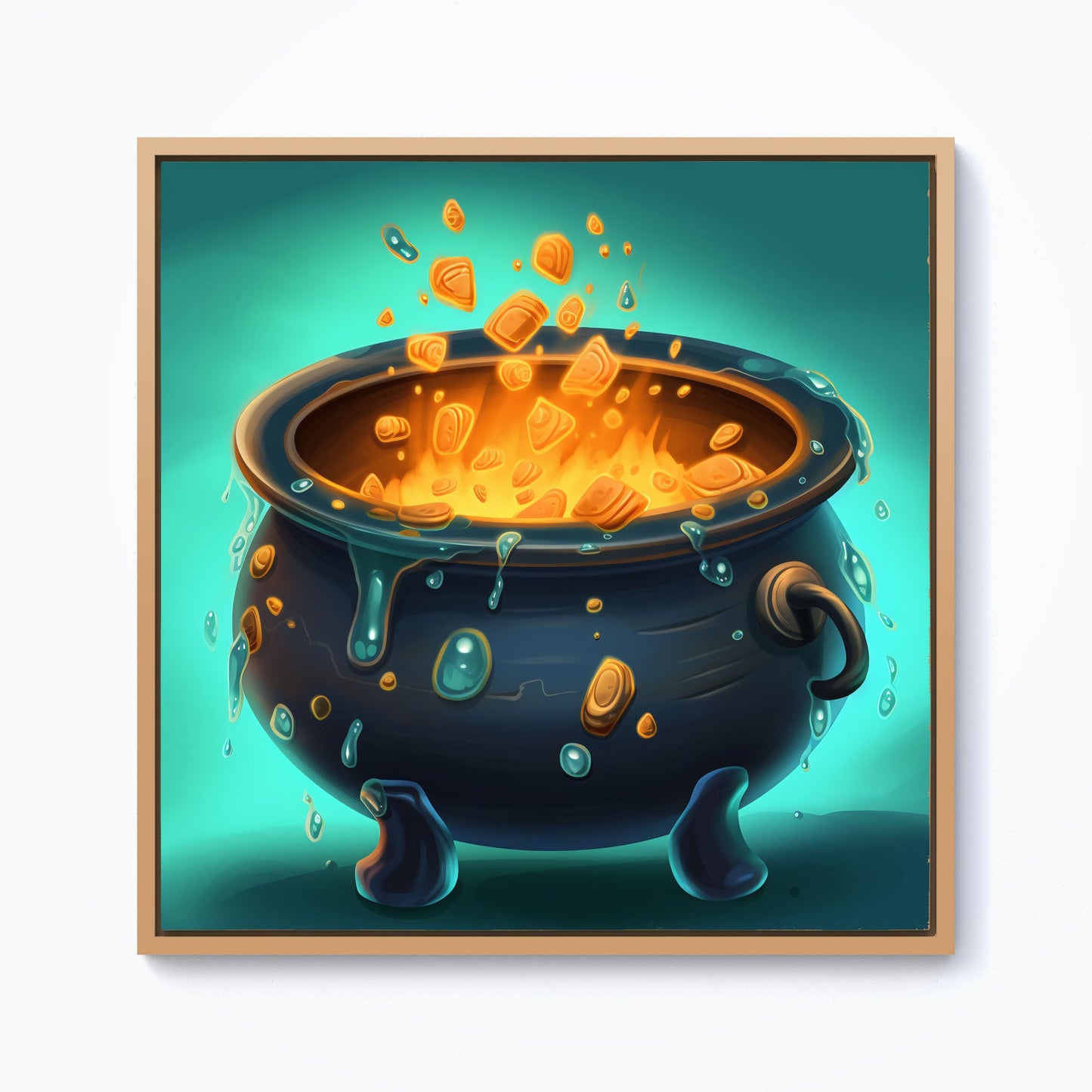 Bubbling Cauldron Splashart Framed Canvas