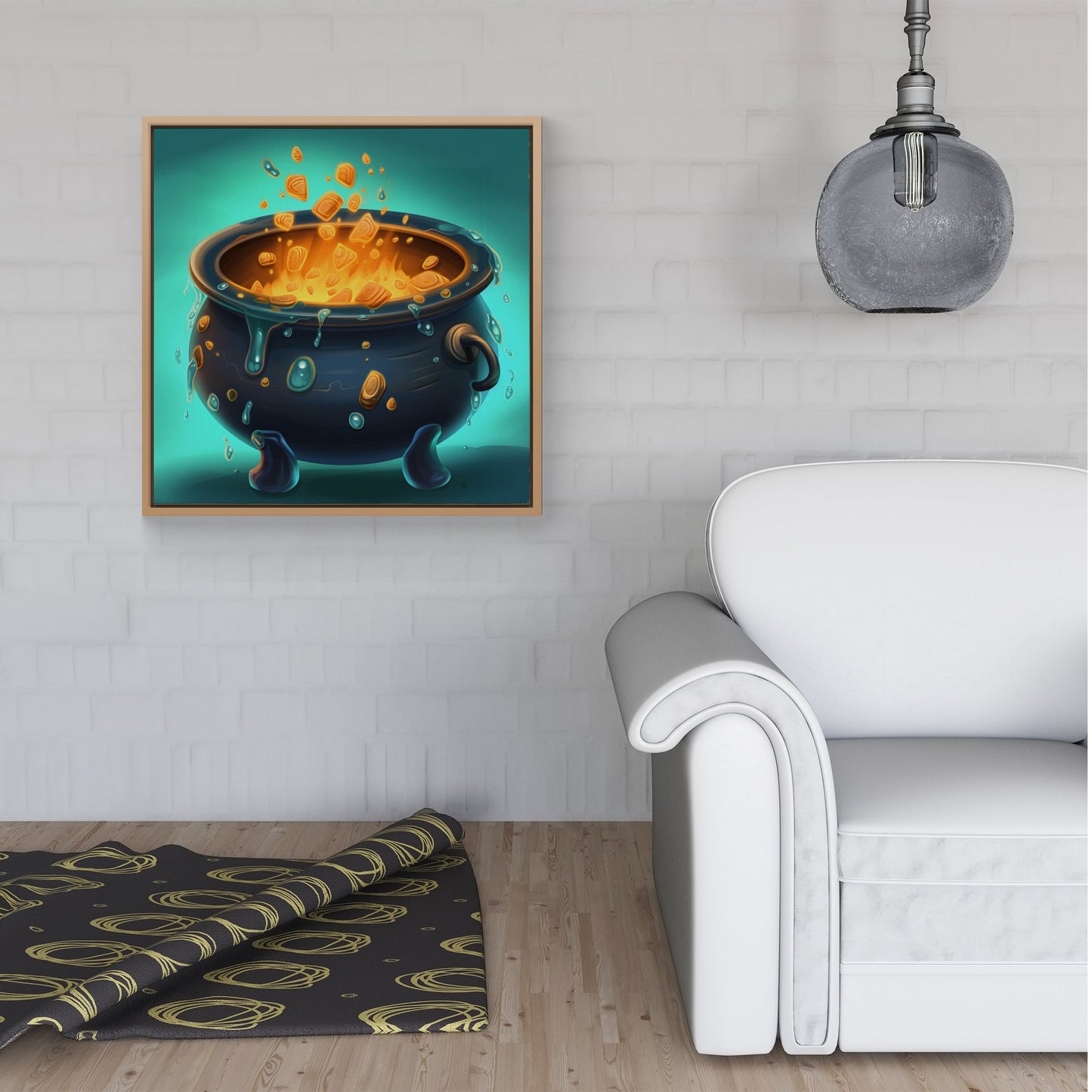 Bubbling Cauldron Splashart Framed Canvas