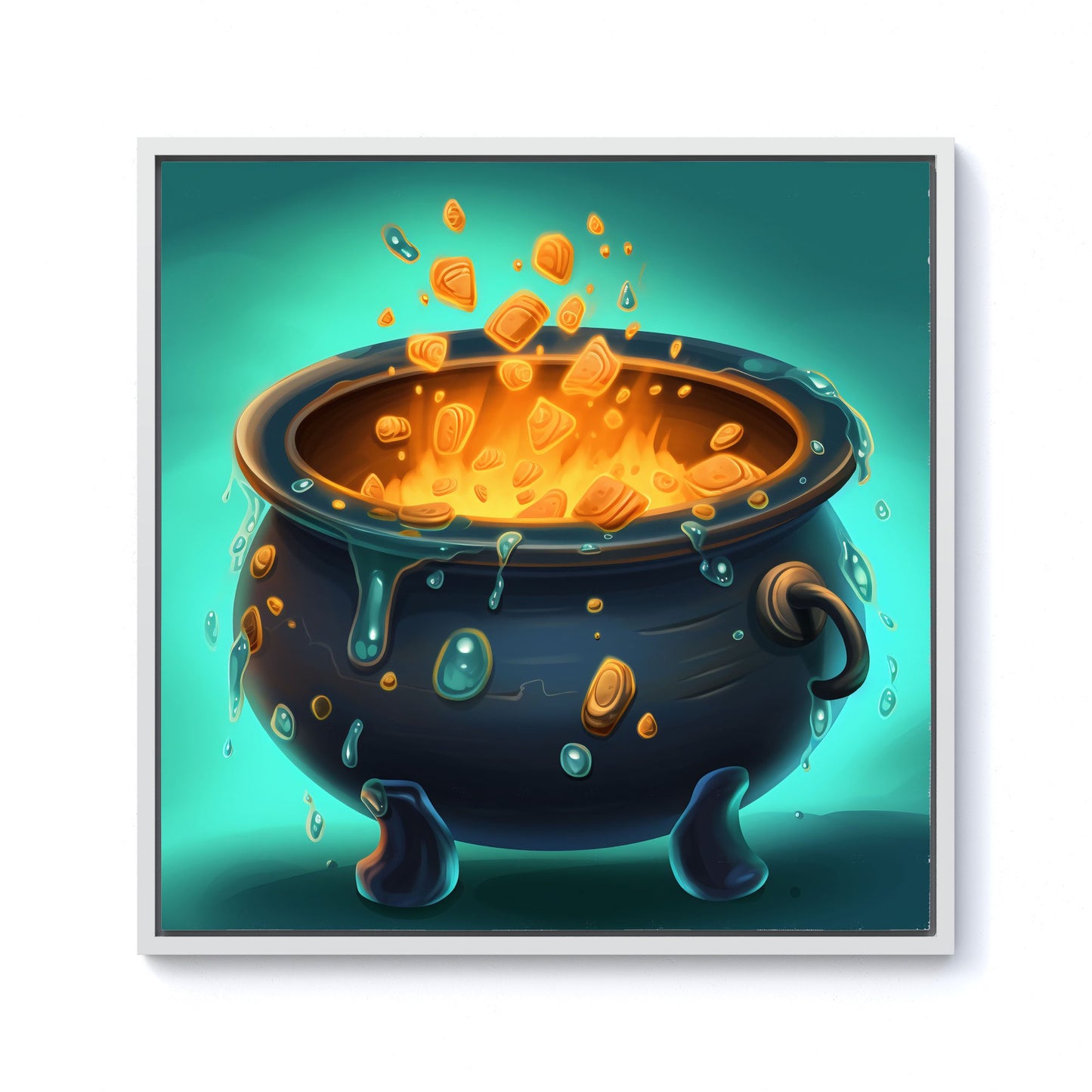 Bubbling Cauldron Splashart Framed Canvas
