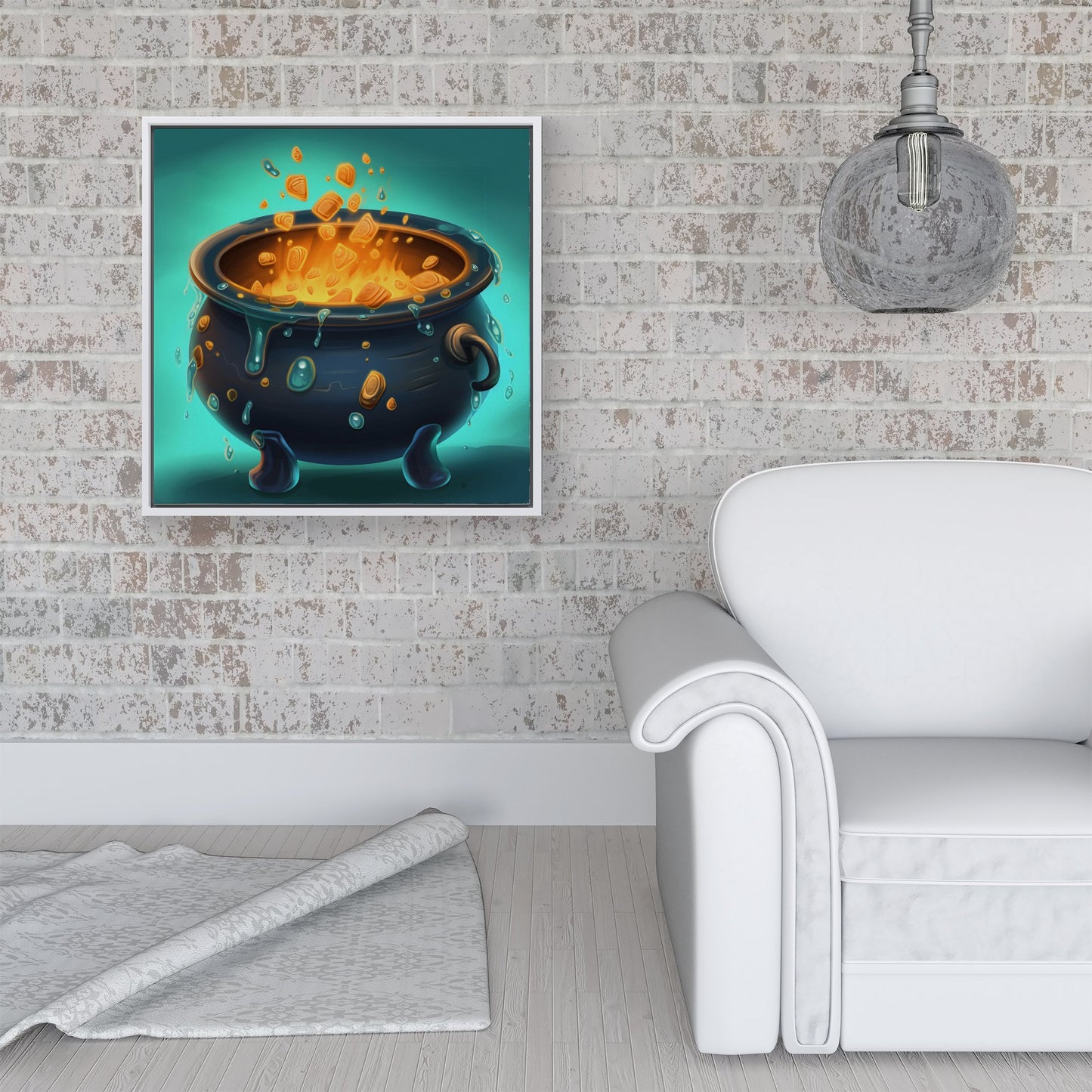 Bubbling Cauldron Splashart Framed Canvas
