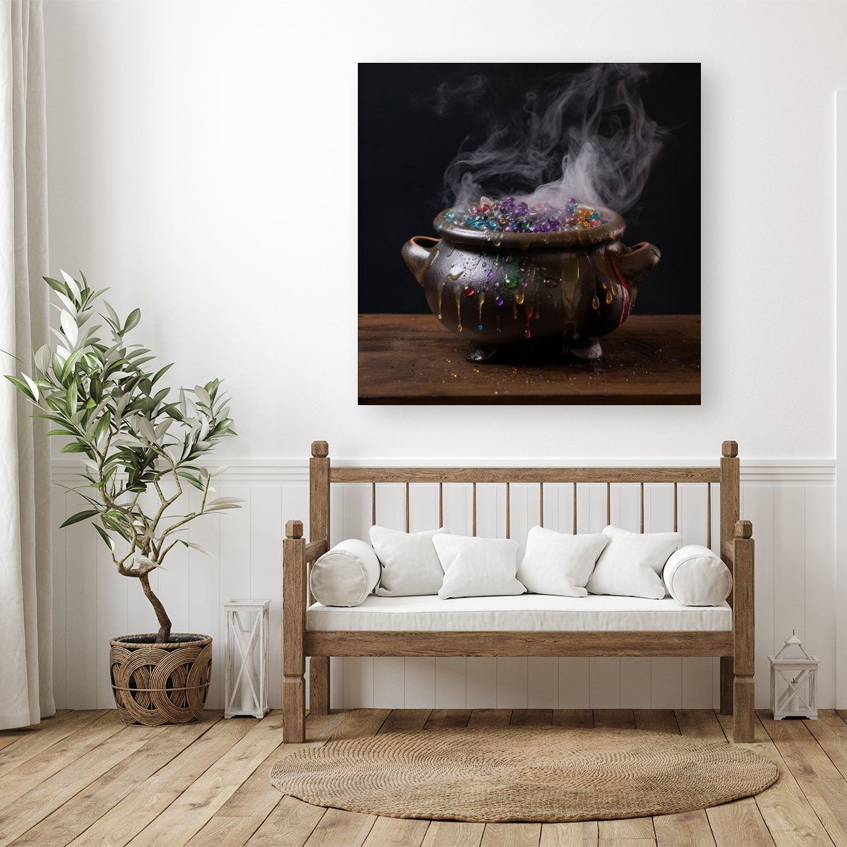 Contemporary Bubbling Cauldron Canvas