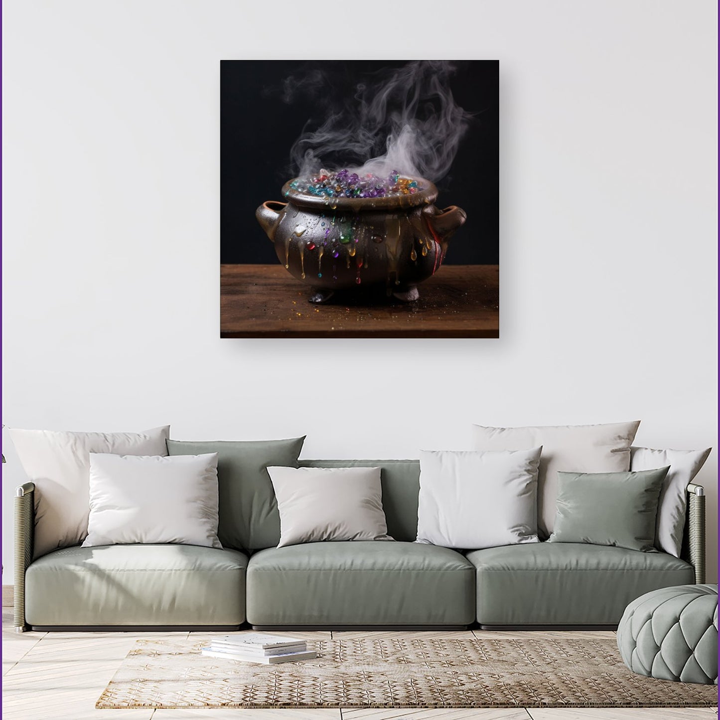 Contemporary Bubbling Cauldron Canvas